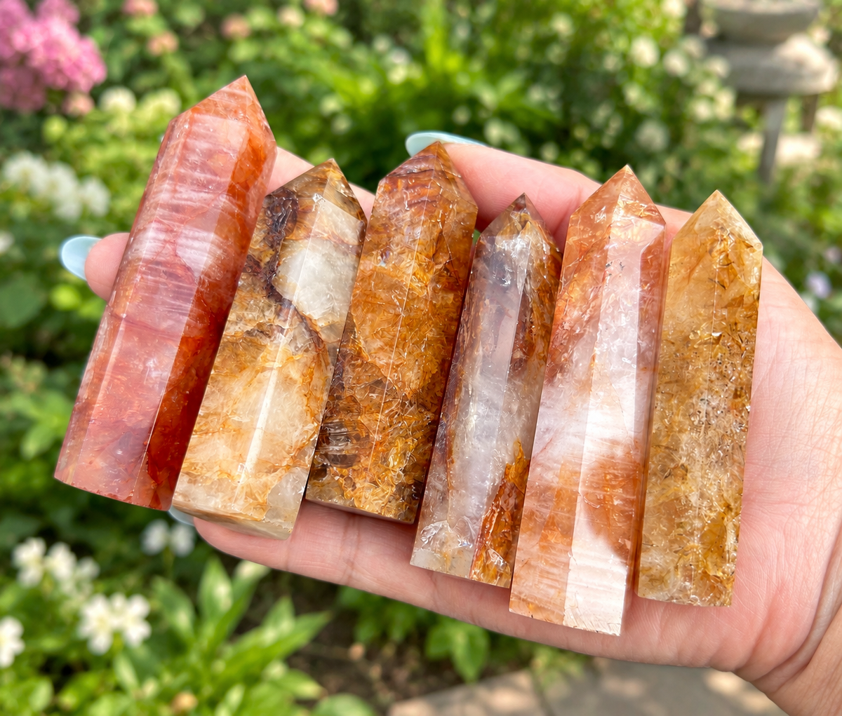 Wholesale Lot 1 Lb Natural Golden Healer Quartz Obelisk Tower Point Crystal Healing
