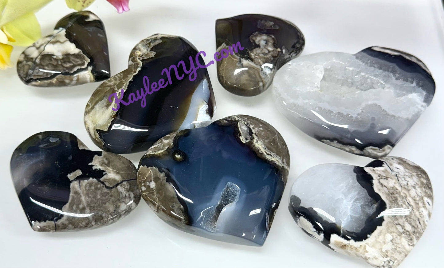 Wholesale 2 Lbs Lot Natural Volcano Agate Heart Crystal Energy