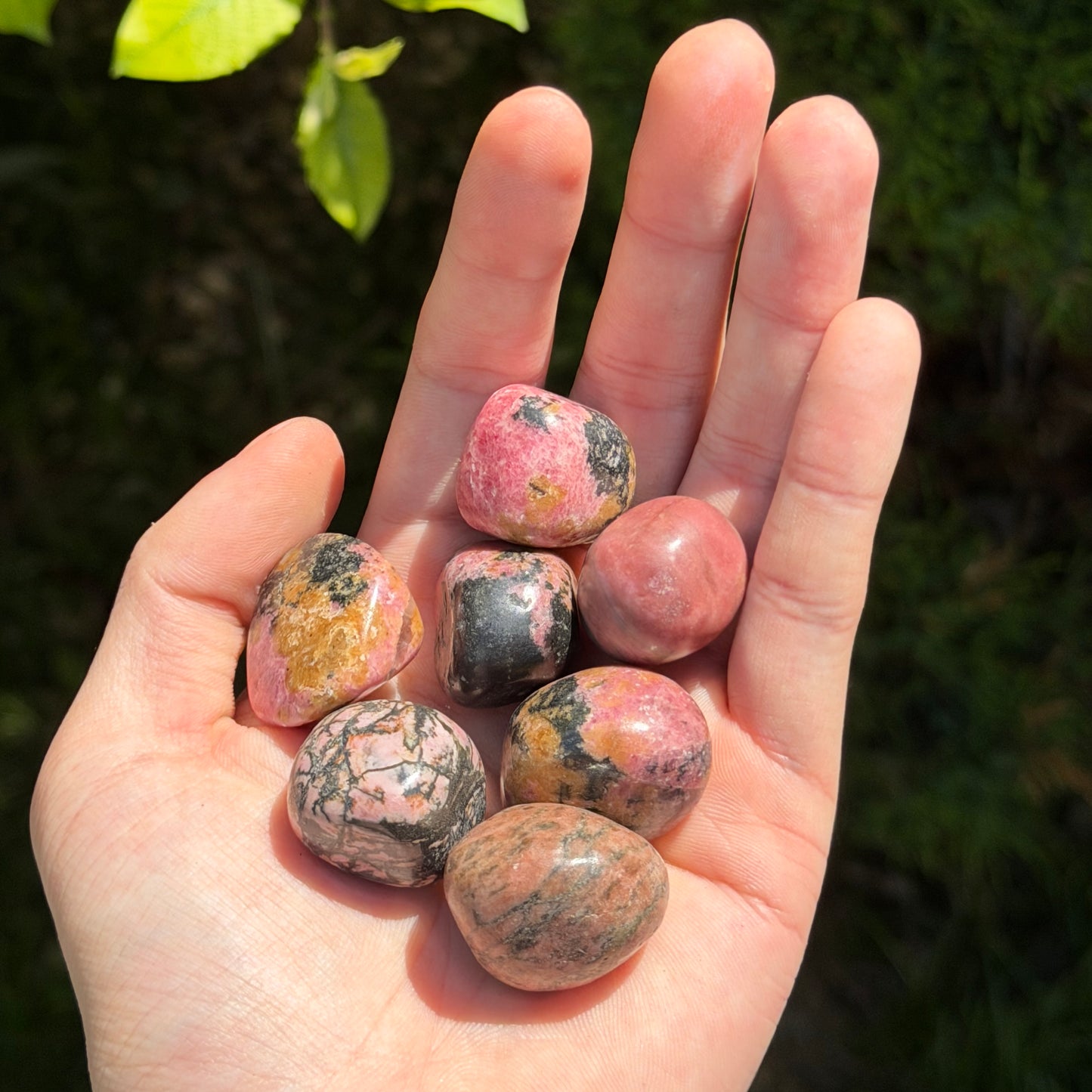 Wholesale Lot 2 Lbs Natural Rhodonite Tumble Healing Energy
