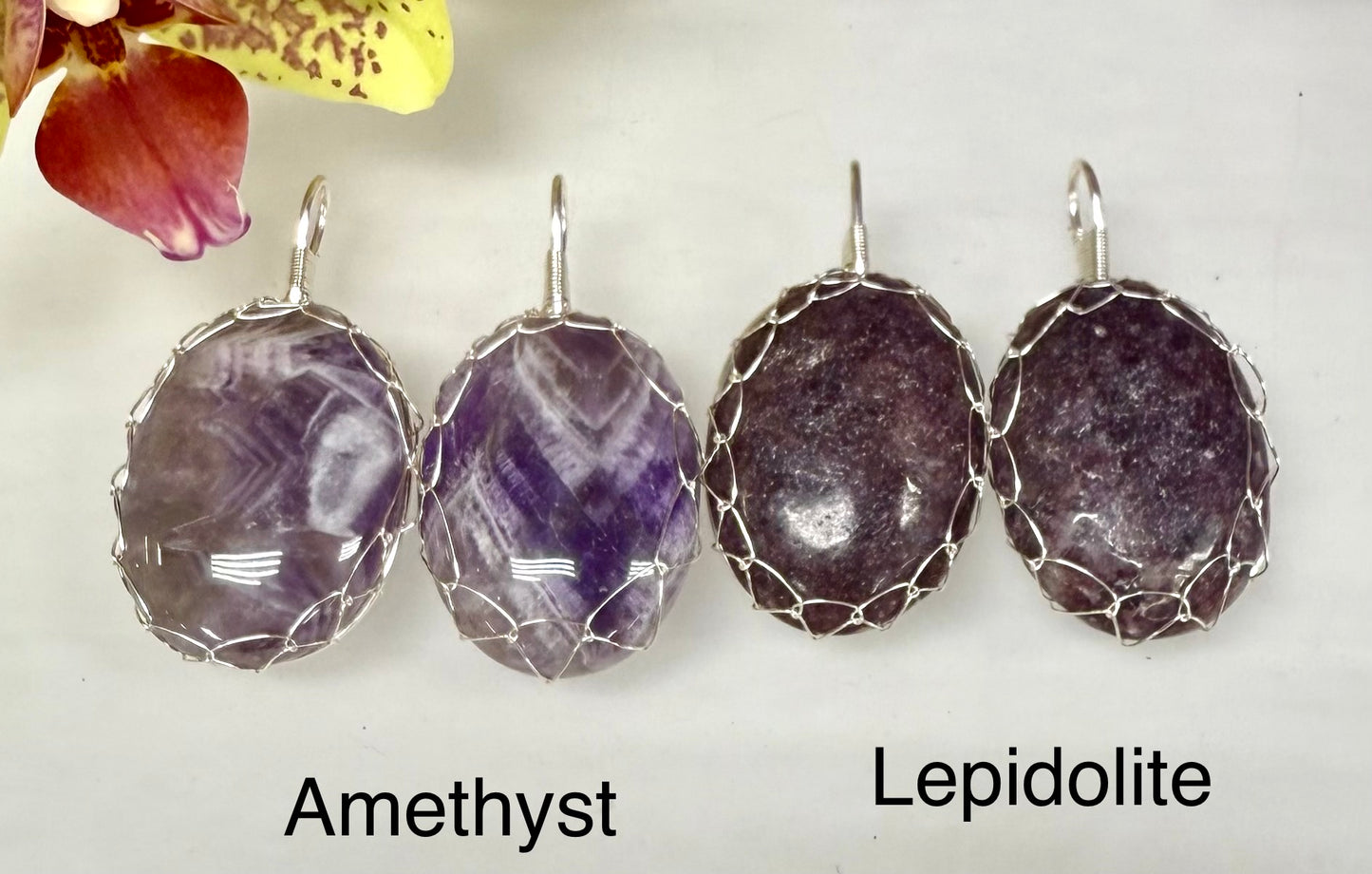 Wholesale Lot 12 Pcs Oval Hand Wrapped Pendant Crystal Healing Energy