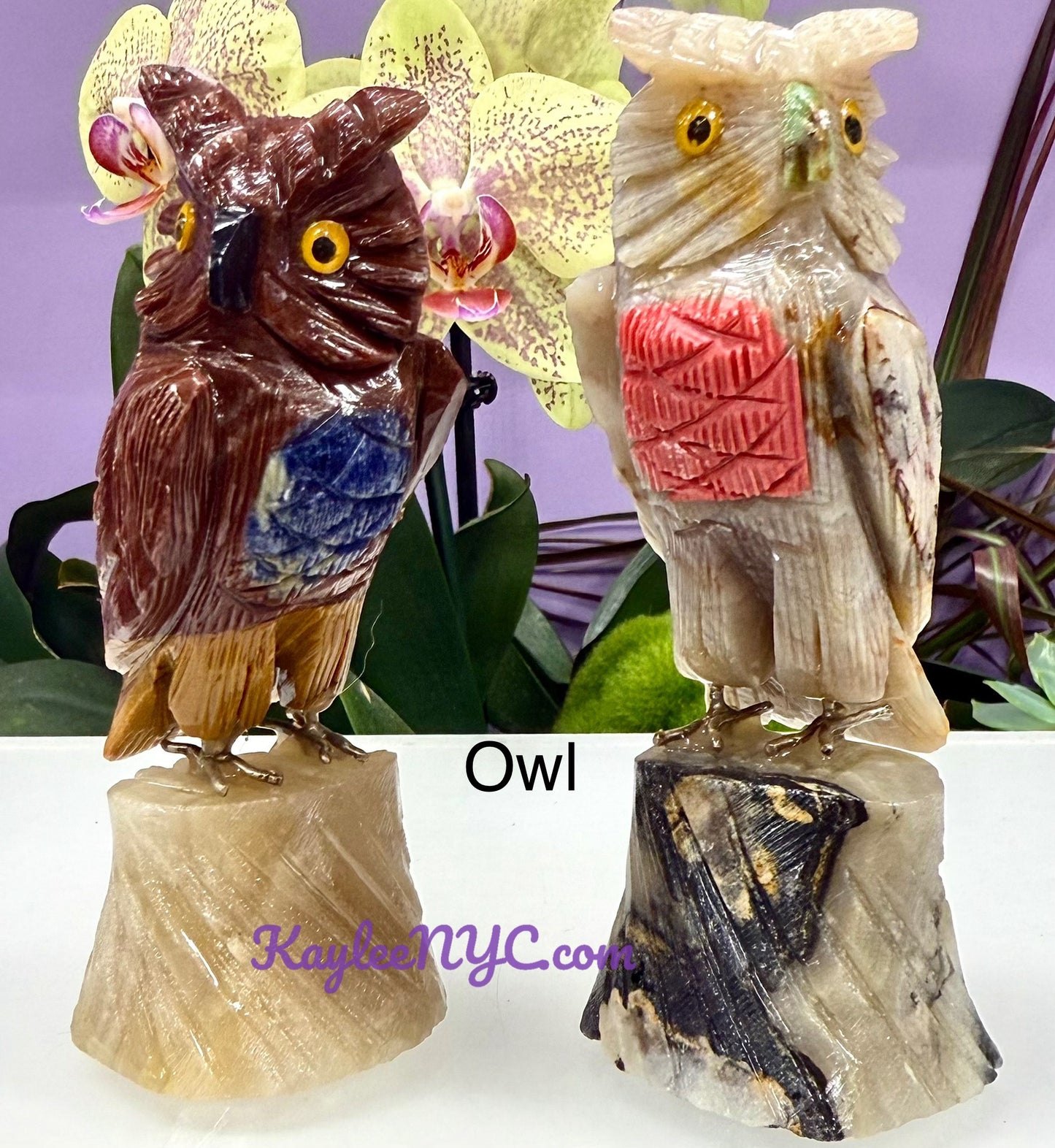 4 PCs Mix Natural Crystal Birds Healing energy