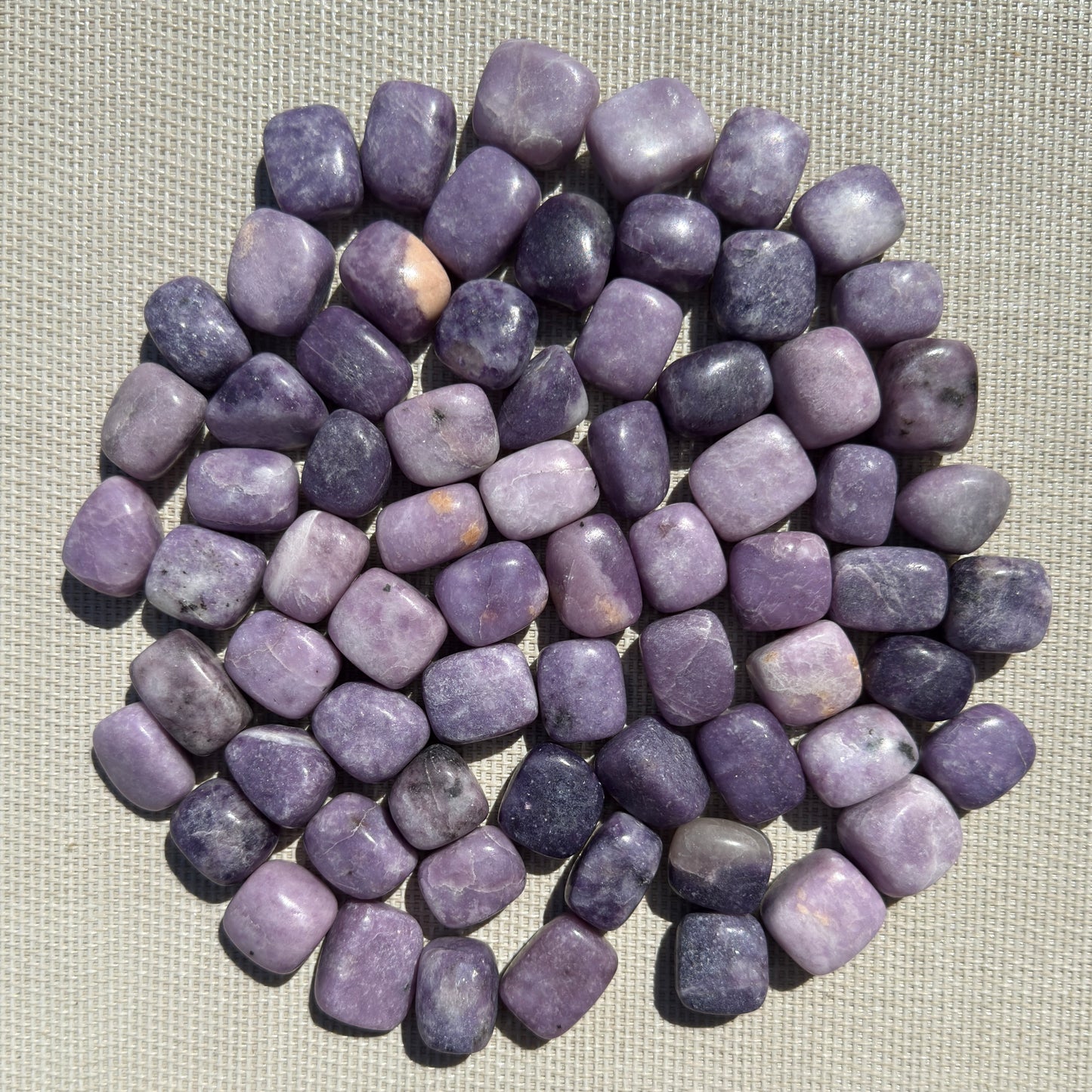 Wholesale Lot – 2 lbs Natural Lepidolite Tumbled Crystals – Nice Quality