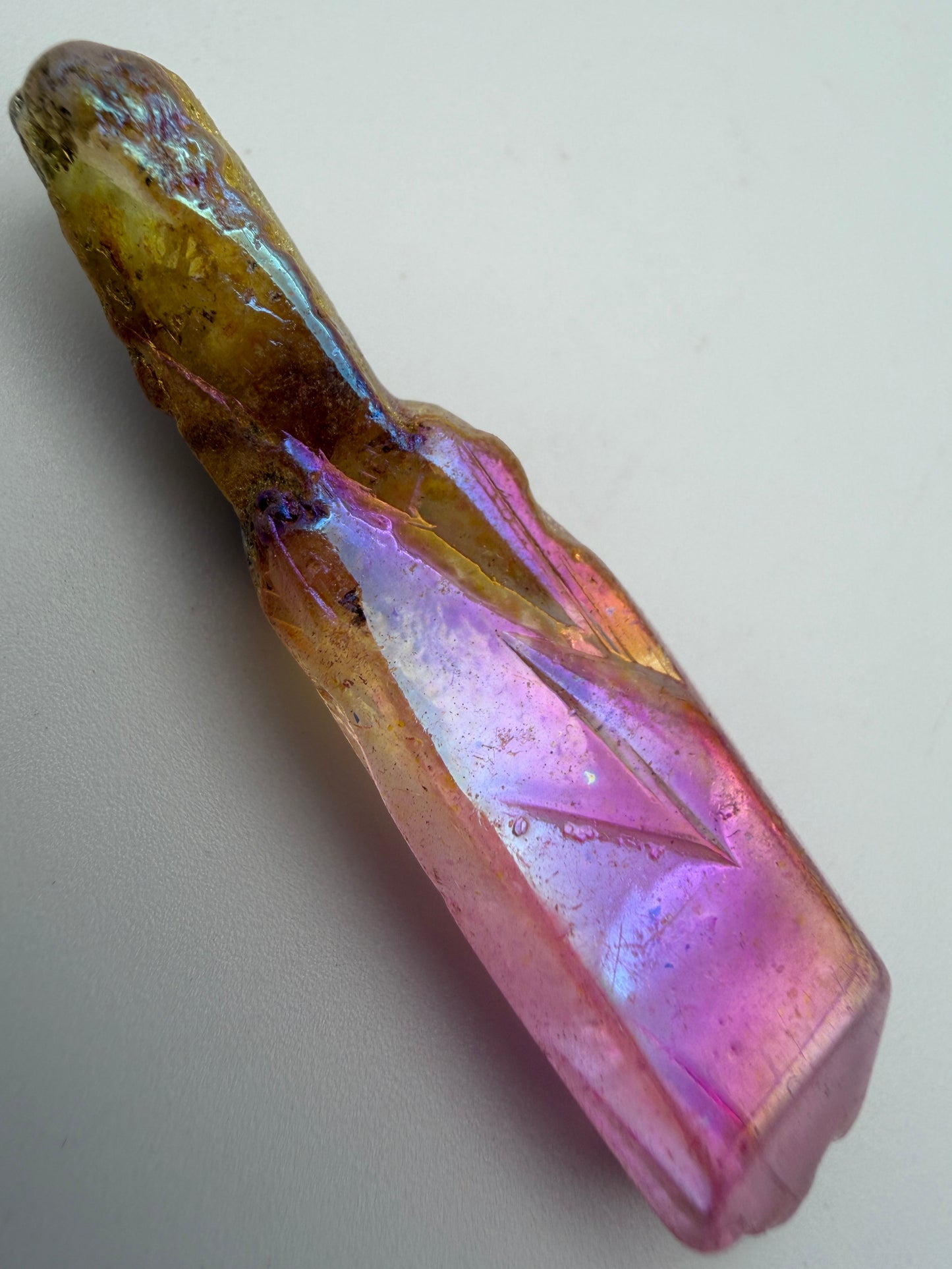 Wholesale Lot 1 Lb Rainbow Aura Quartz Wand Tumble Crystal Nice Quality