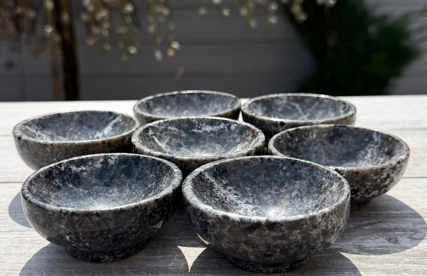 Wholesale Lot 7 PCs Natural Yooperlite Emberlite Bowls Crystal Healing Energy