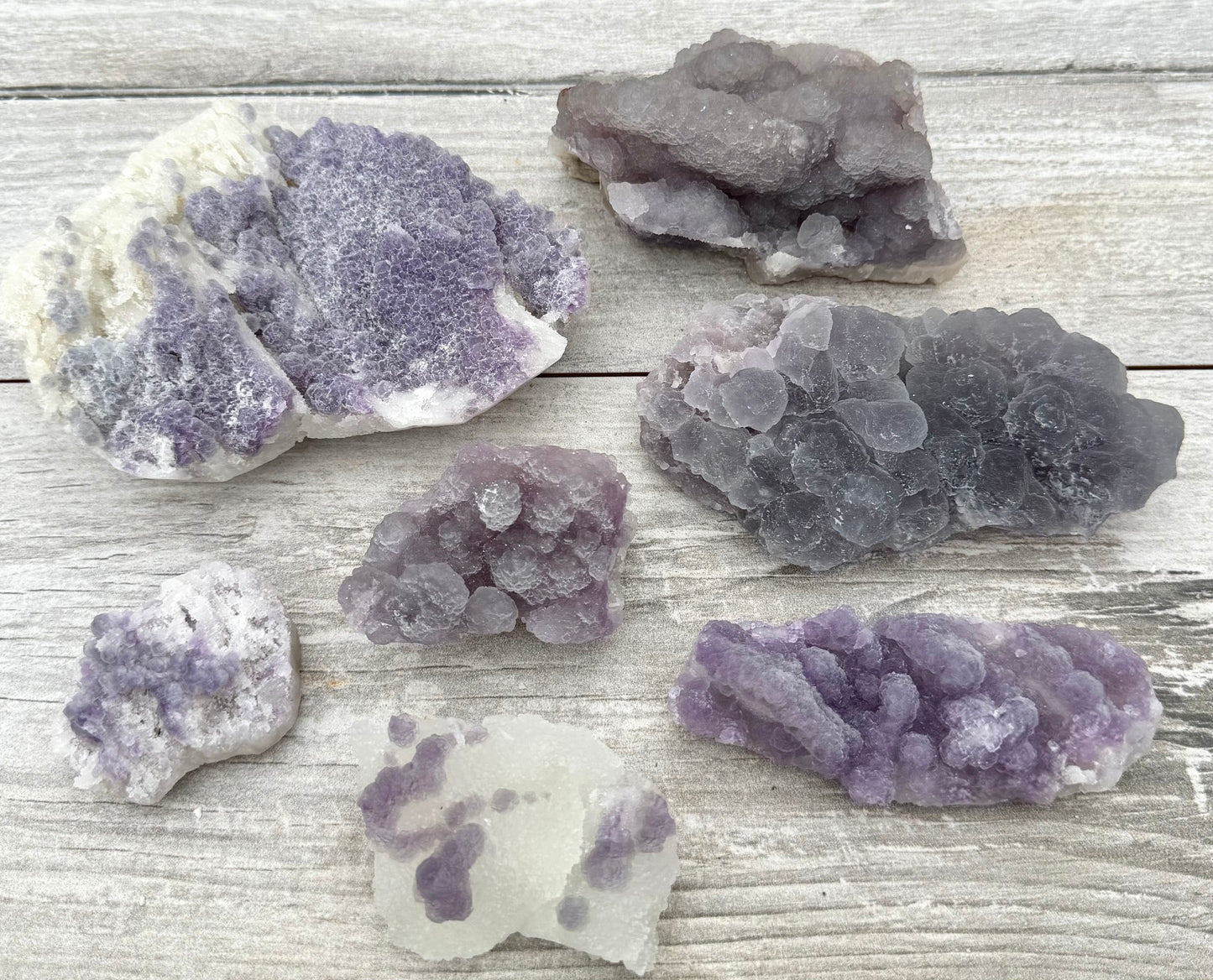 6-8 pcs Natural Purple Fluorite Quartz specimen Crystal