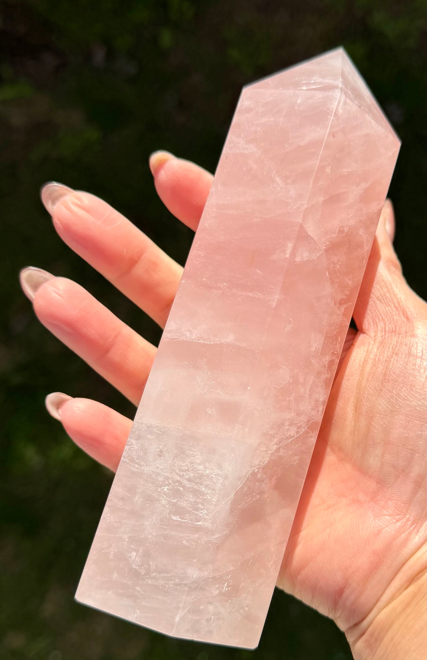 Wholesale Lot 4 Pcs Natural Rose Quartz Tower Crystal Obelisk point 3.8 to 4 lbs Healing Energy