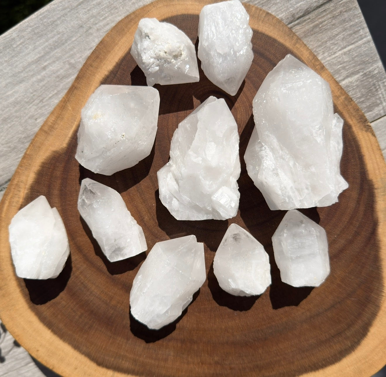 Wholesale Lot 2 lbs Natural Rough Candle Quartz Crystal Healing Energy 8-14 Pcs