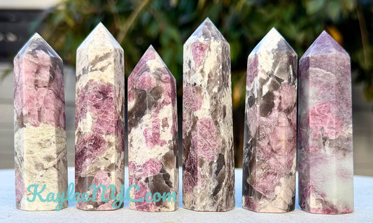 Wholesale Lot 1 lb Natural Pink Tourmaline Unicorn Stone Obelisk Tower Point Crystal Healing Energy