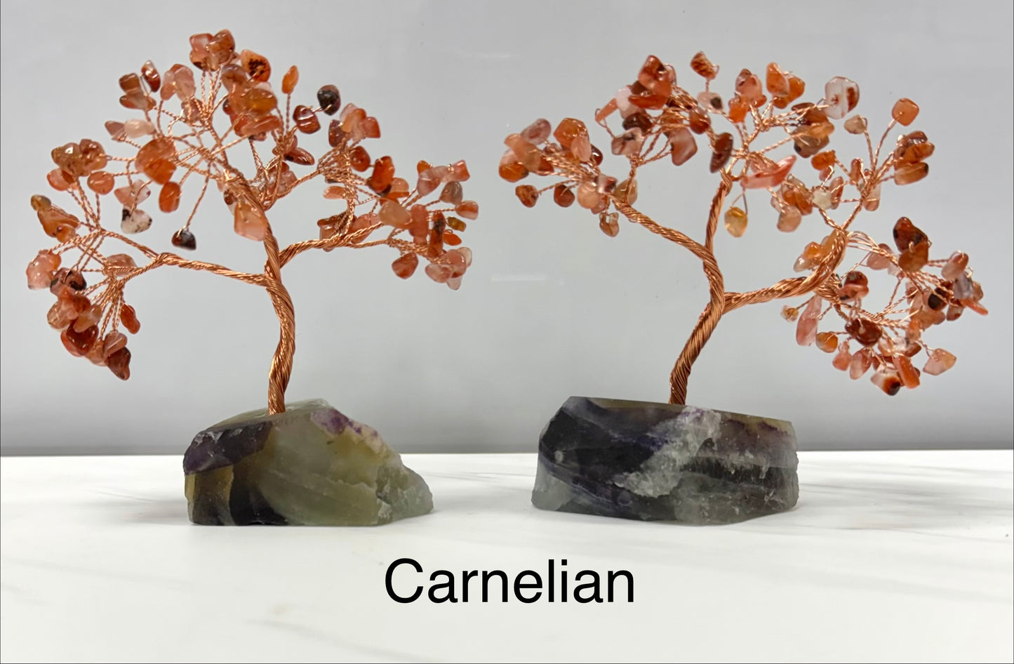 Wholesale Lot 7Pcs Bonsai Tree with Fluorite Crystal Base