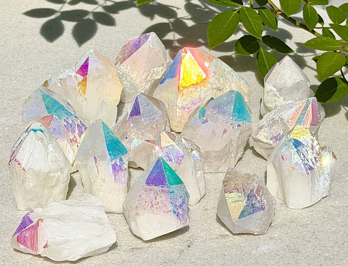 Wholesale Lot 2 lbs Angel Aura Rough Candle Quartz Crystal Healing Energy