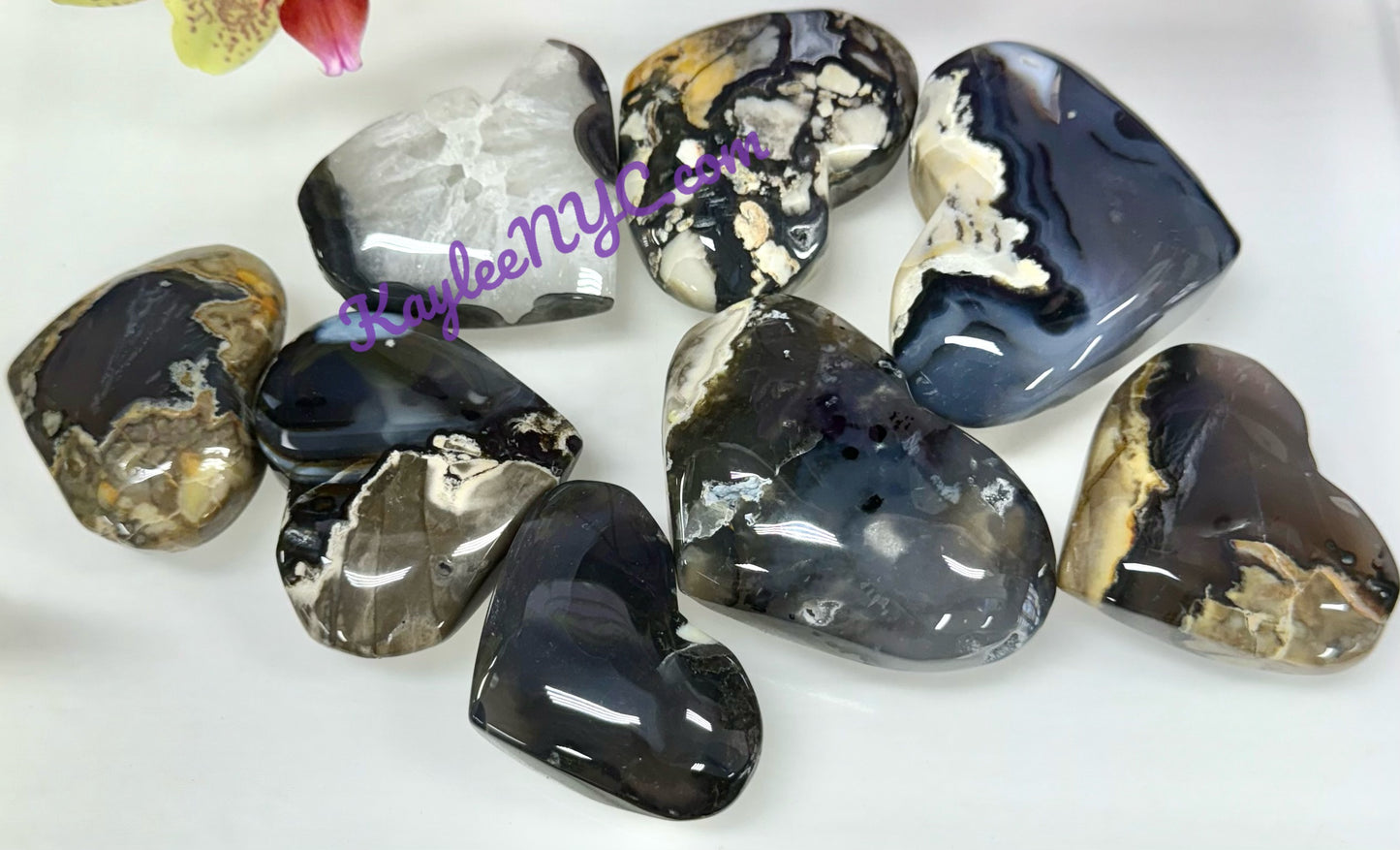 Wholesale 2 Lbs Lot Natural Volcano Agate Heart Crystal Energy
