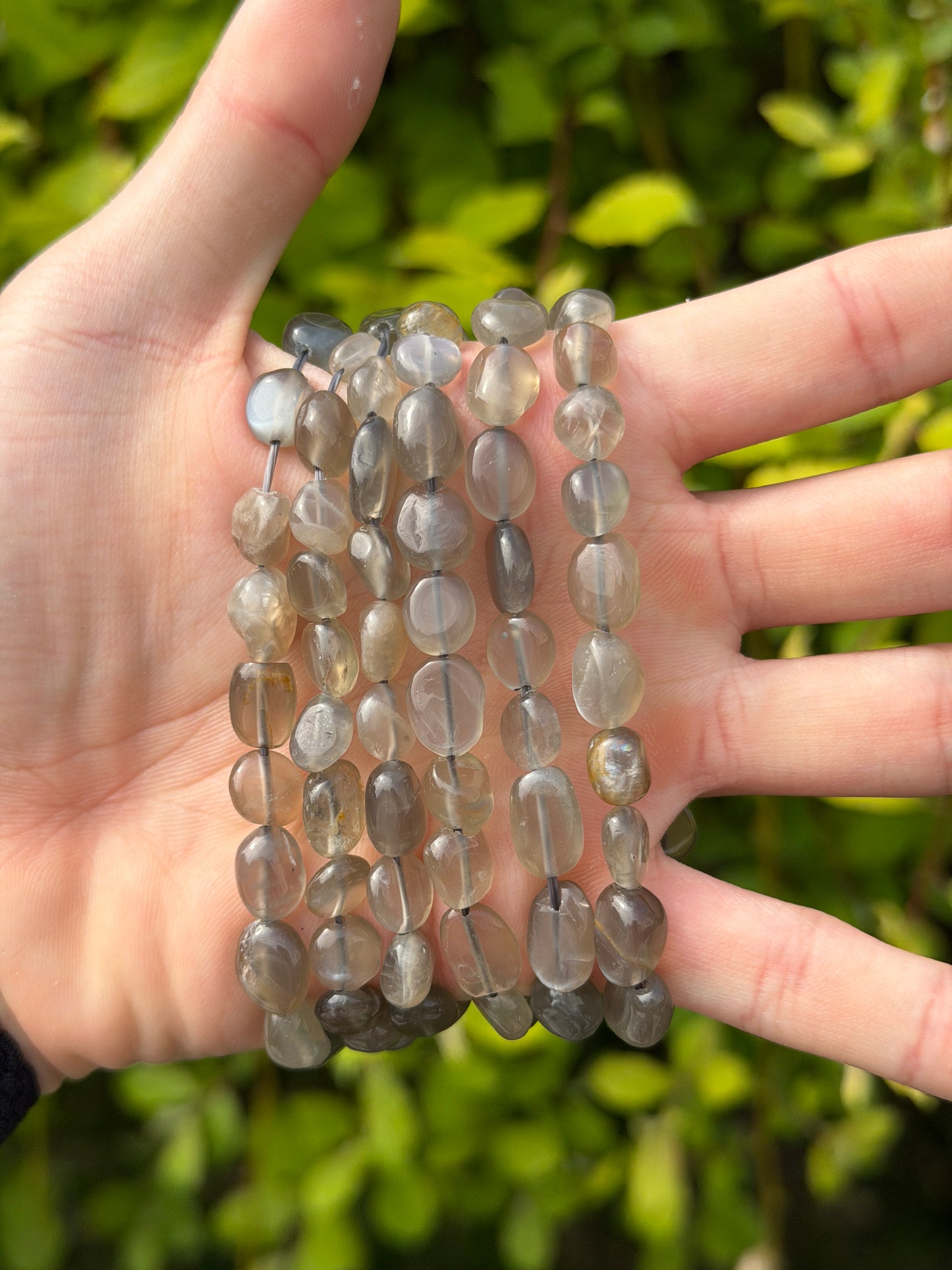Wholesale 6 Pcs Labradorite Tumble Bracelet Natural Crystal Stretch