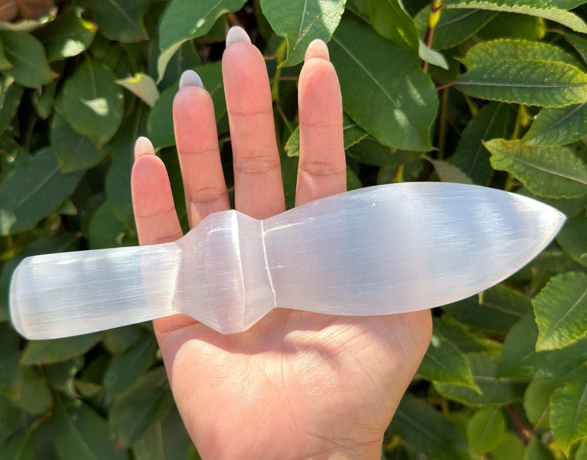 Wholesale Lot 6 pcs Natural Selenite aka Satin Spar Dagger 20cm
