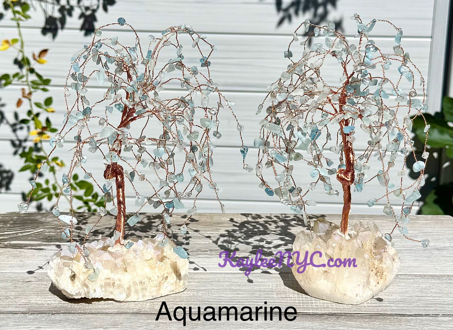 Wholesale Lot 3 Pcs Weeping Willow Tree with Angel Aura Base Crystal Healing Energy