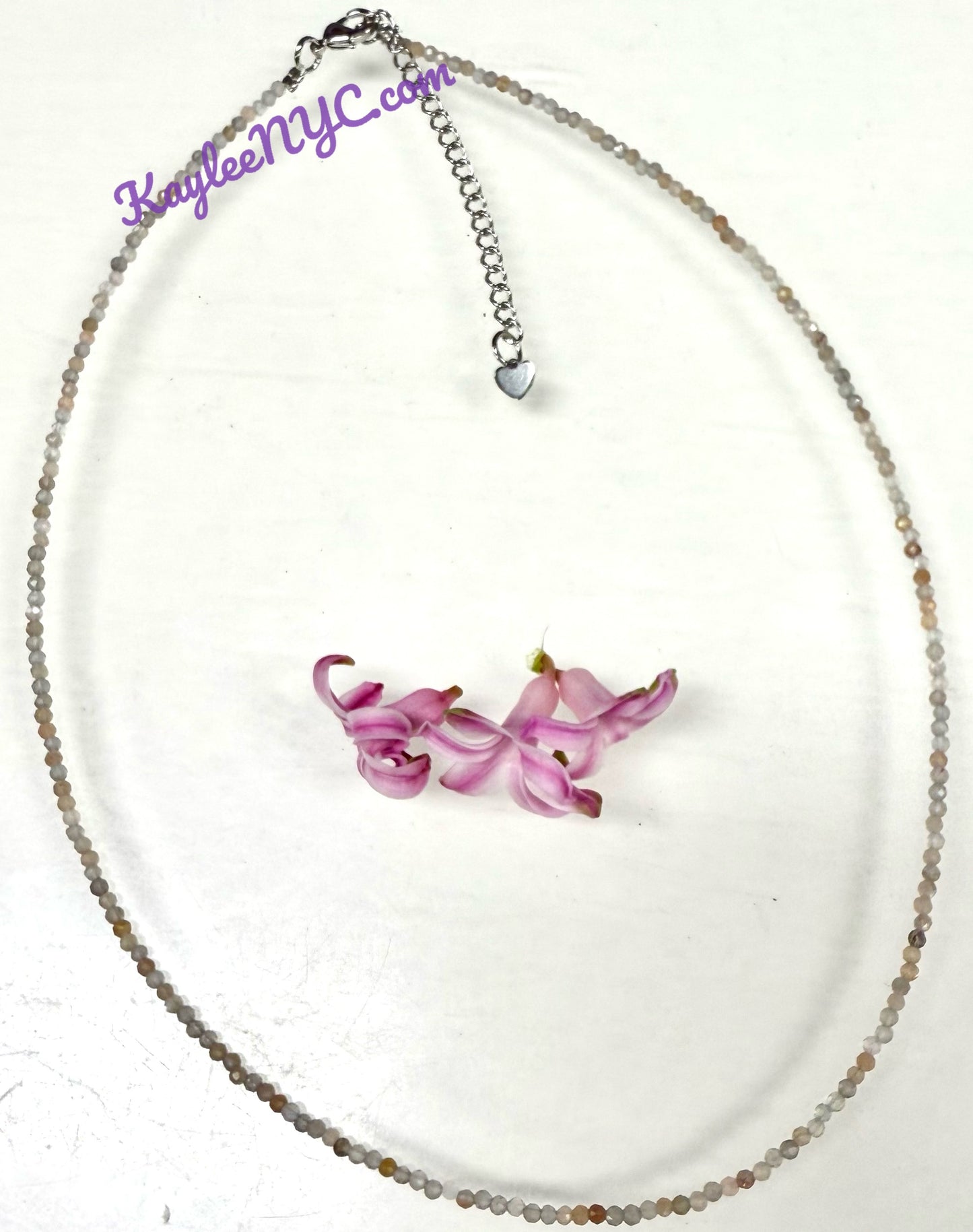 6 PCs 2mm Natural Mix Moonstone Necklaces