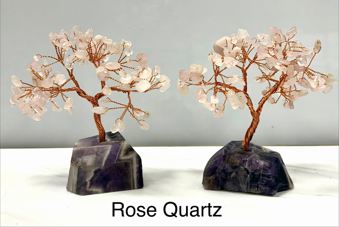 Wholesale Lot 7Pcs Bonsai Tree with Amethyst Crystal Base