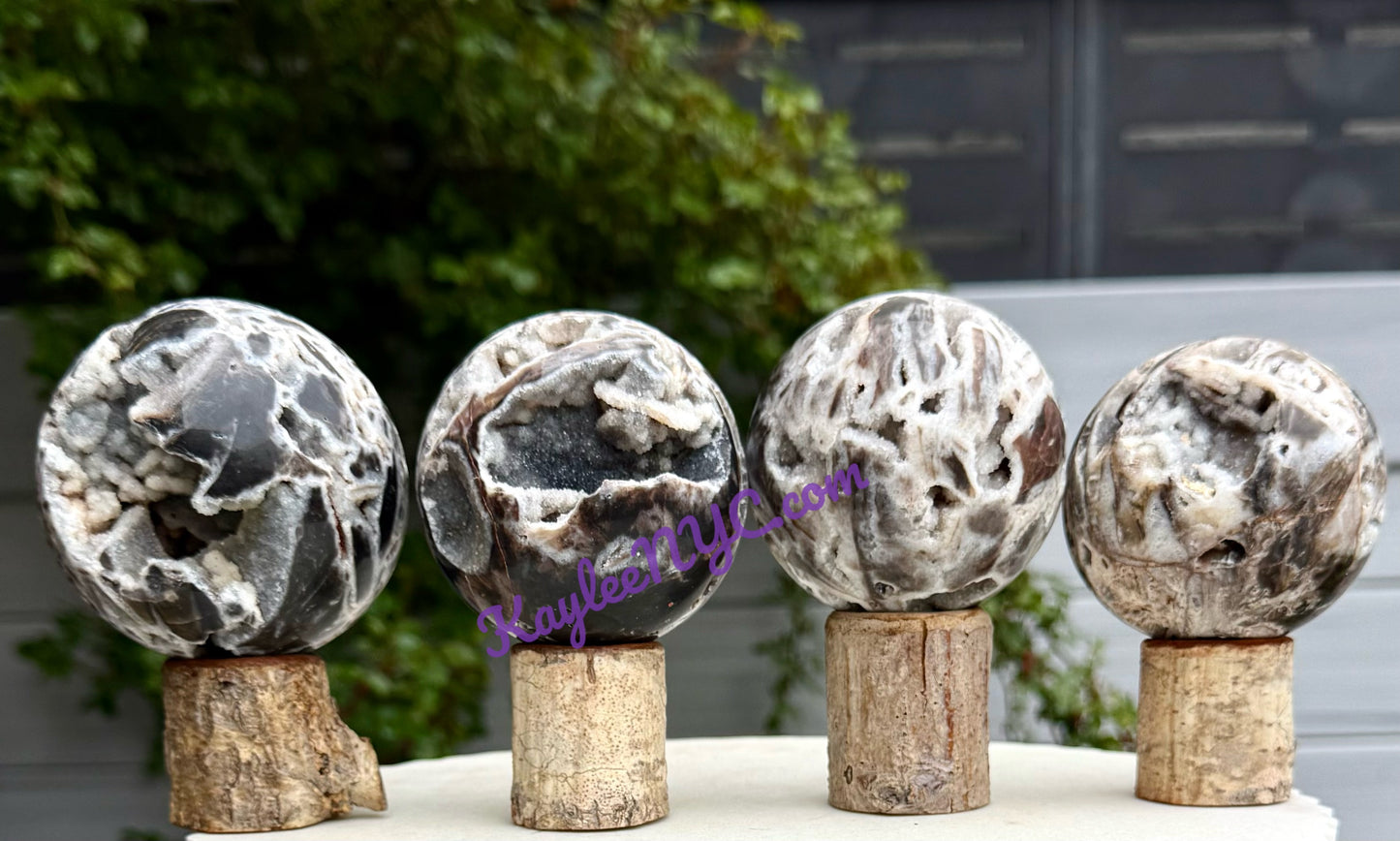 Wholesale Lot 4-5 PCs Natural Sphalerite Spheres Crystal Ball 3.8 to 4 lbs