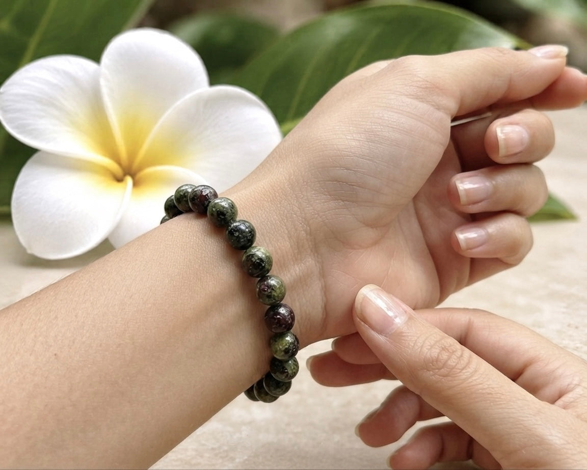Wholesale Lot 6 Pcs Dragon Blood Bracelets 8mm 7.5” Healing Crystal Stretch Bracelet