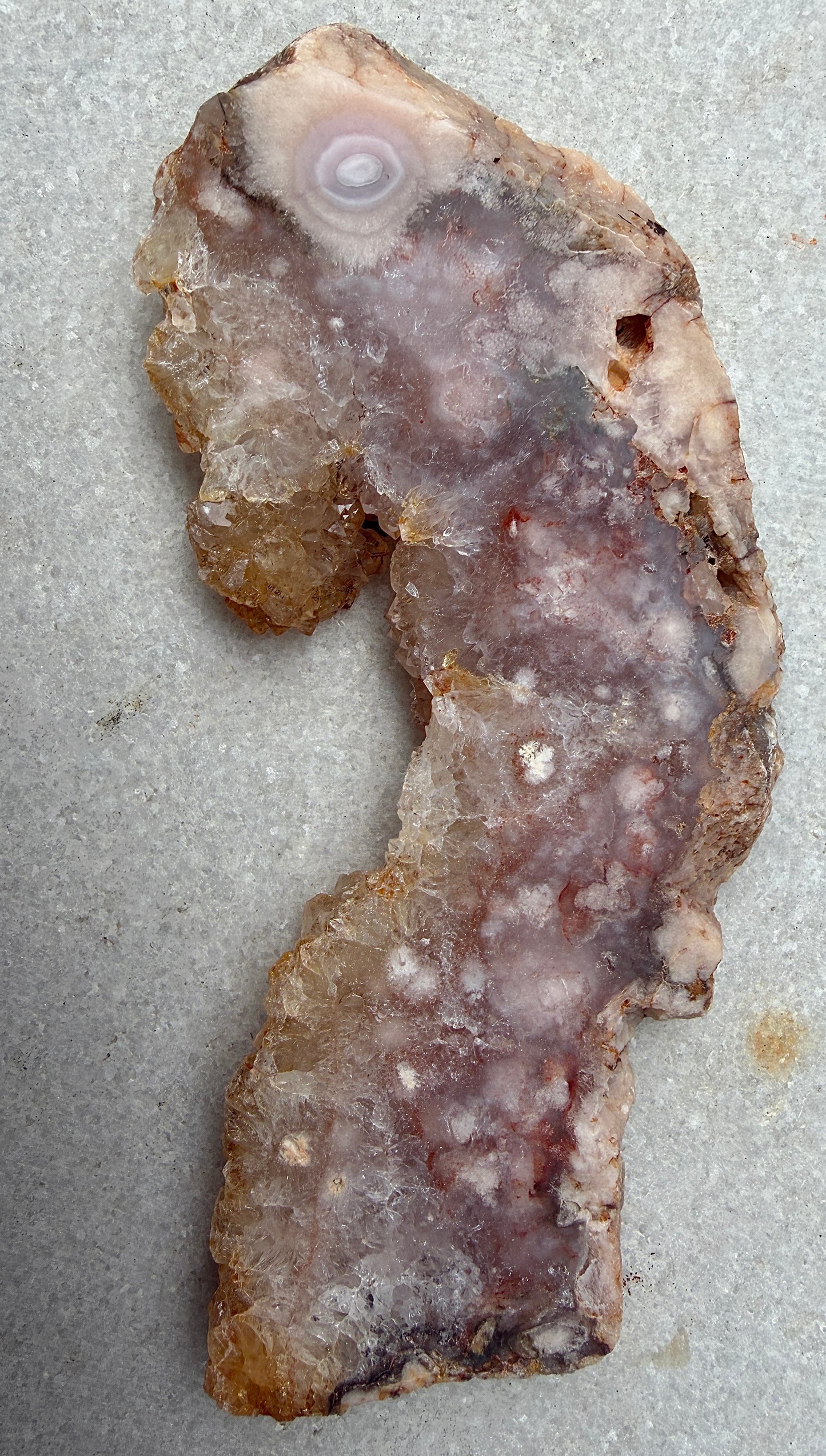 2 lbs Natural Pink Amethyst Flower Agate Slabs crystal healing energy