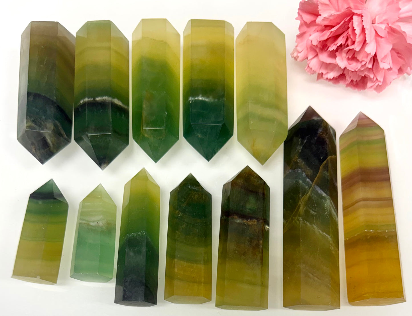 Wholesale Lot 2 Lbs Mango Fluorite Tower Obelisk Point Natural Crystal Energy