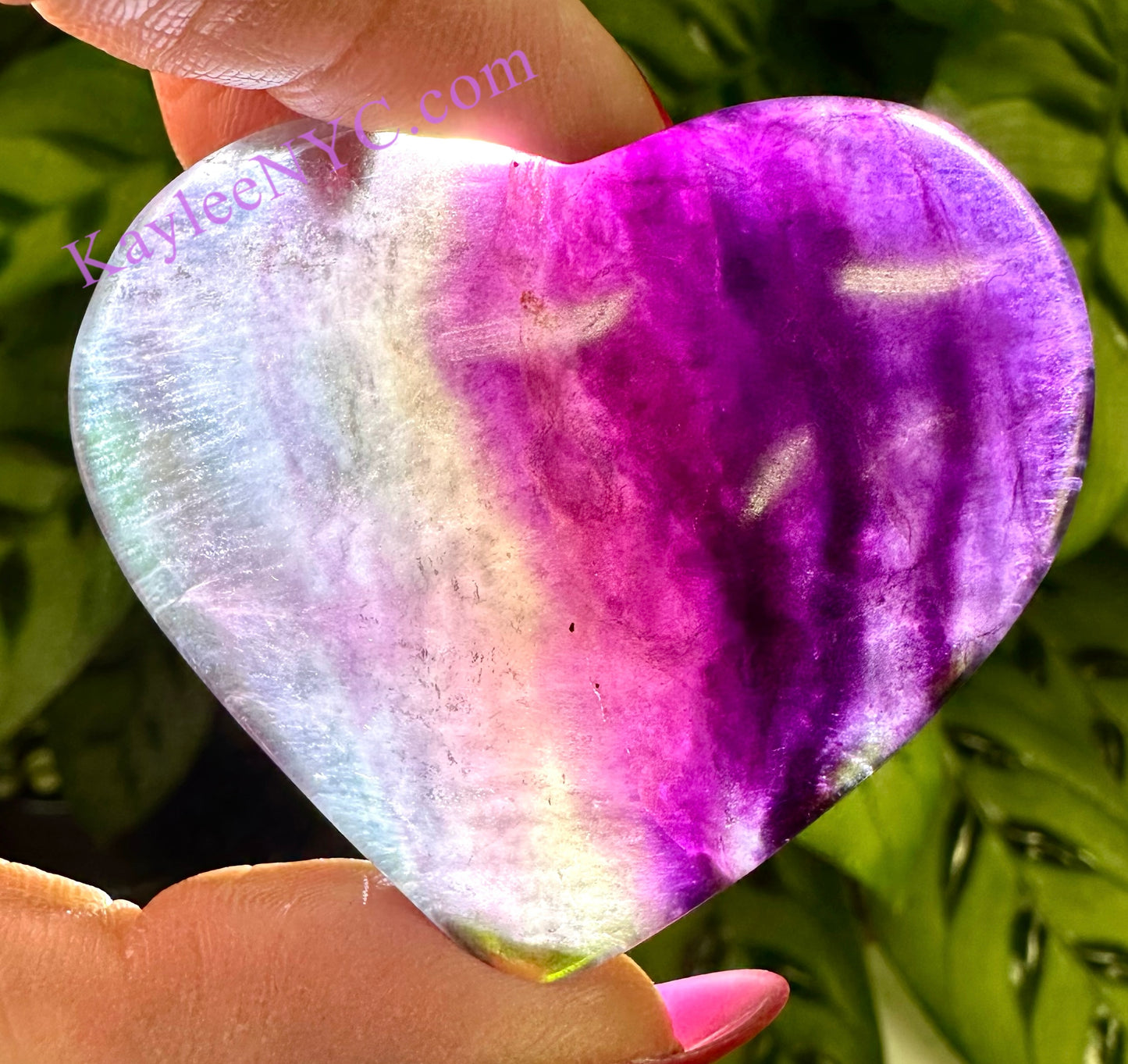 Wholesale 2 Lb Lot Natural Candy Fluorite Heart Crystal Energy