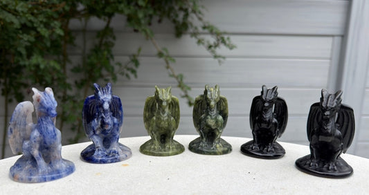 Wholesale Lot 6pcs Stone Dragons Natural Healing 2.75 in