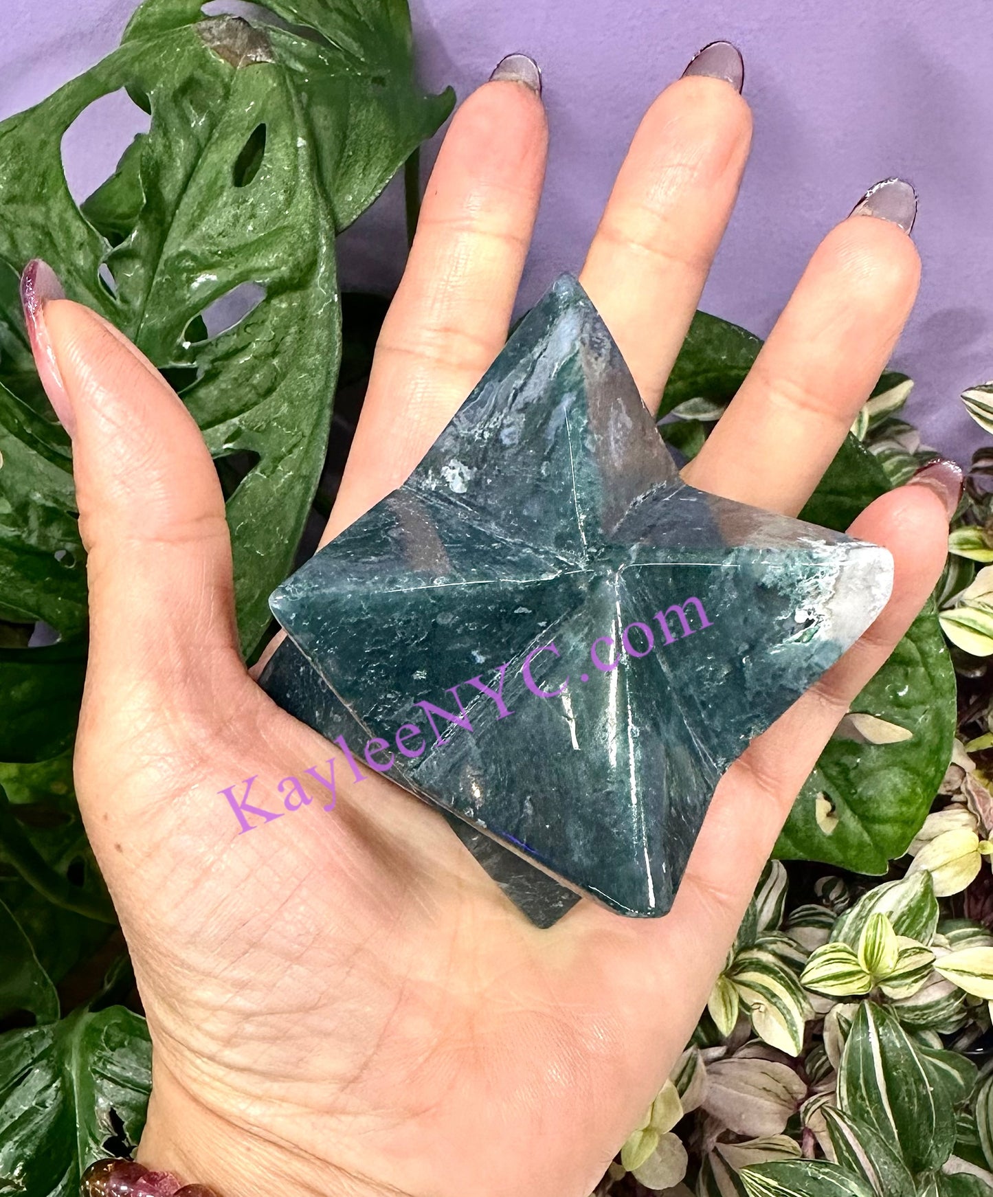 Wholesale Lot 3 Pcs Natural Moss Merkaba