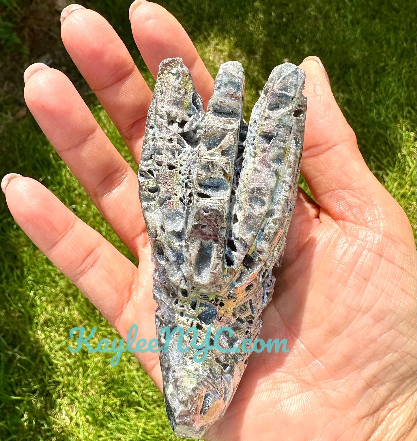 3-4PCs Aura Sphalerite Dragon Head Crystals Healing Energy