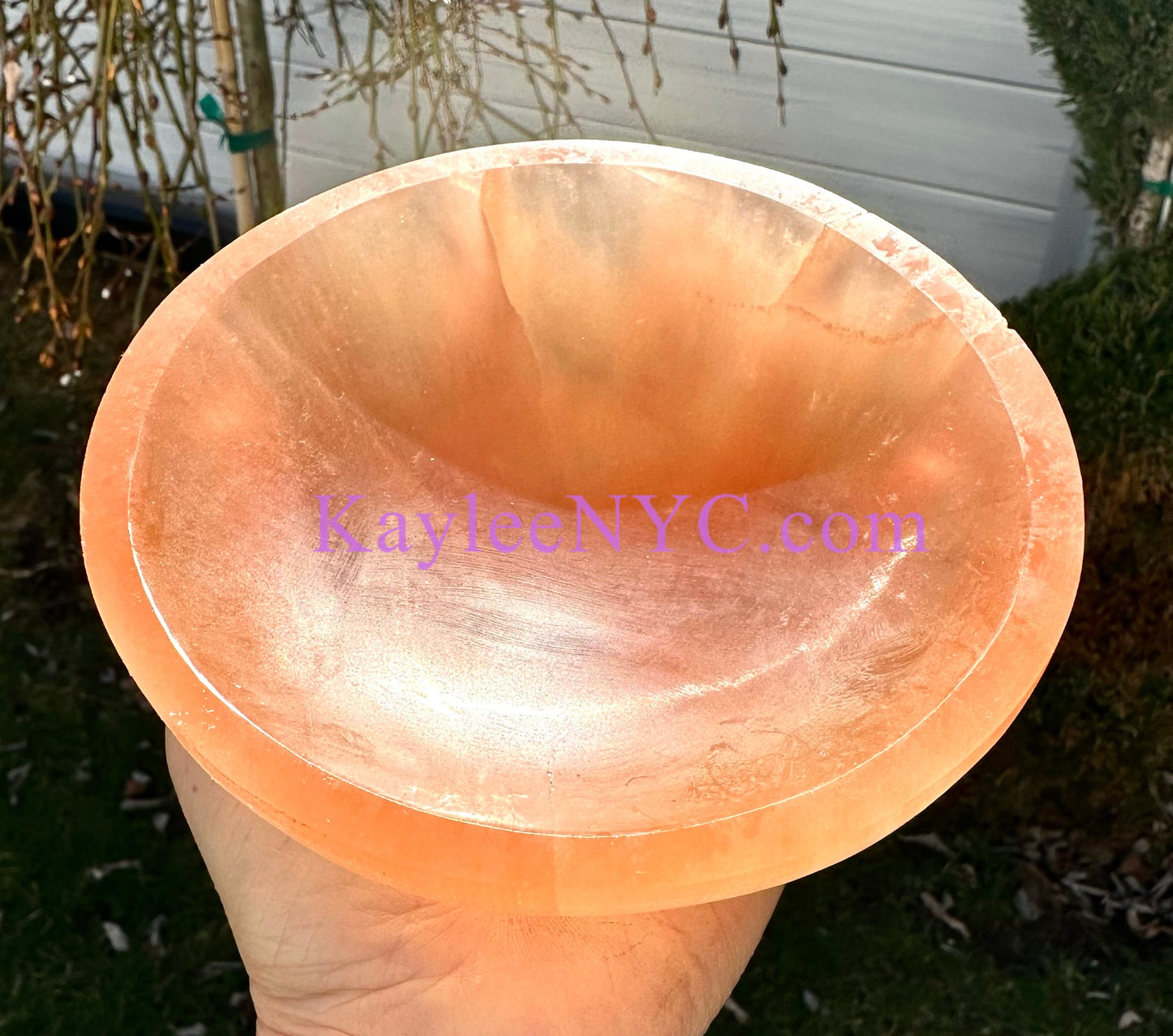 3 PCs large Natural Selenite aka Satin Spar Bowl