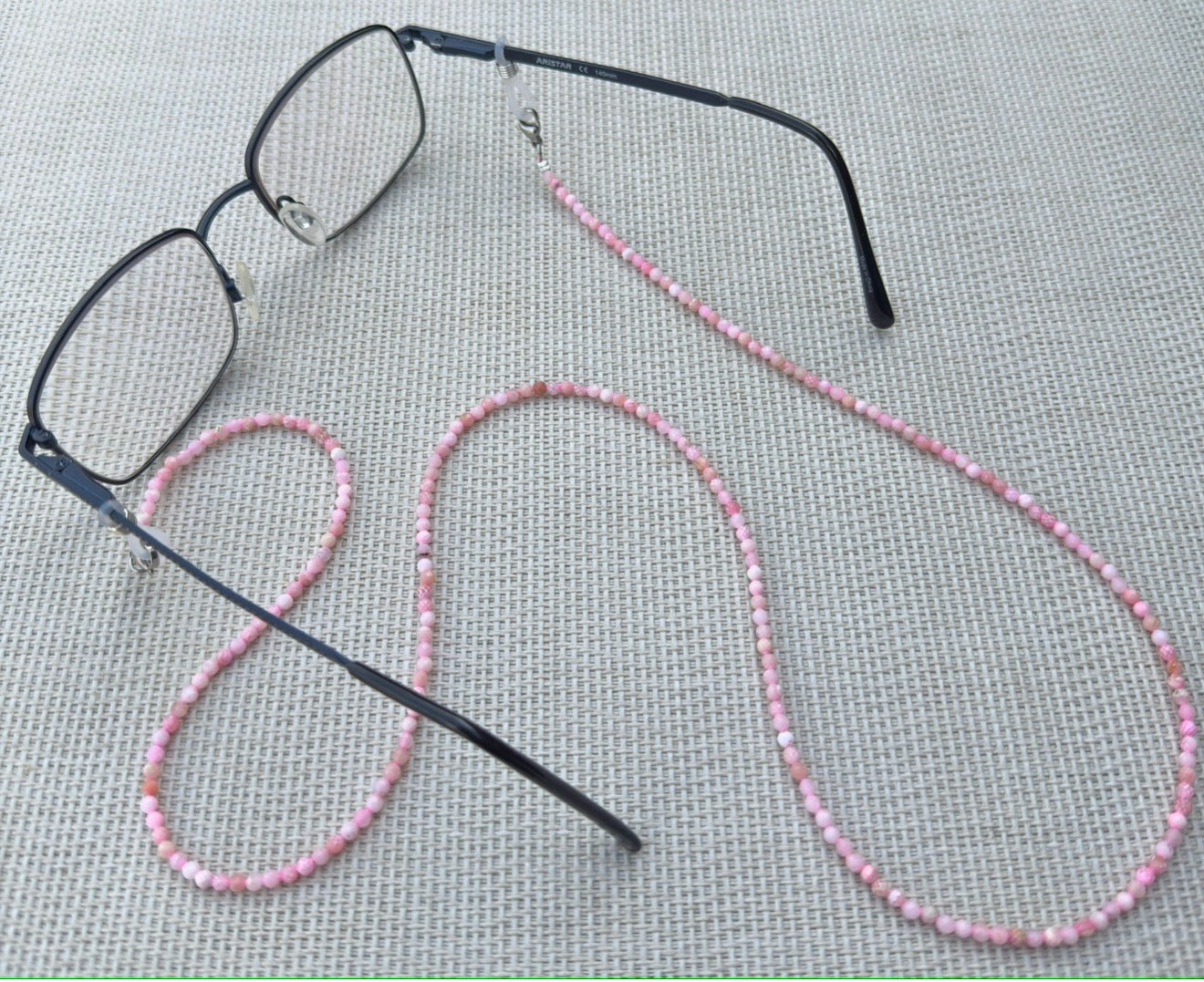 Wholesale Lot – 6 PCS 3mm Faceted Pink Opal Glasses Chains