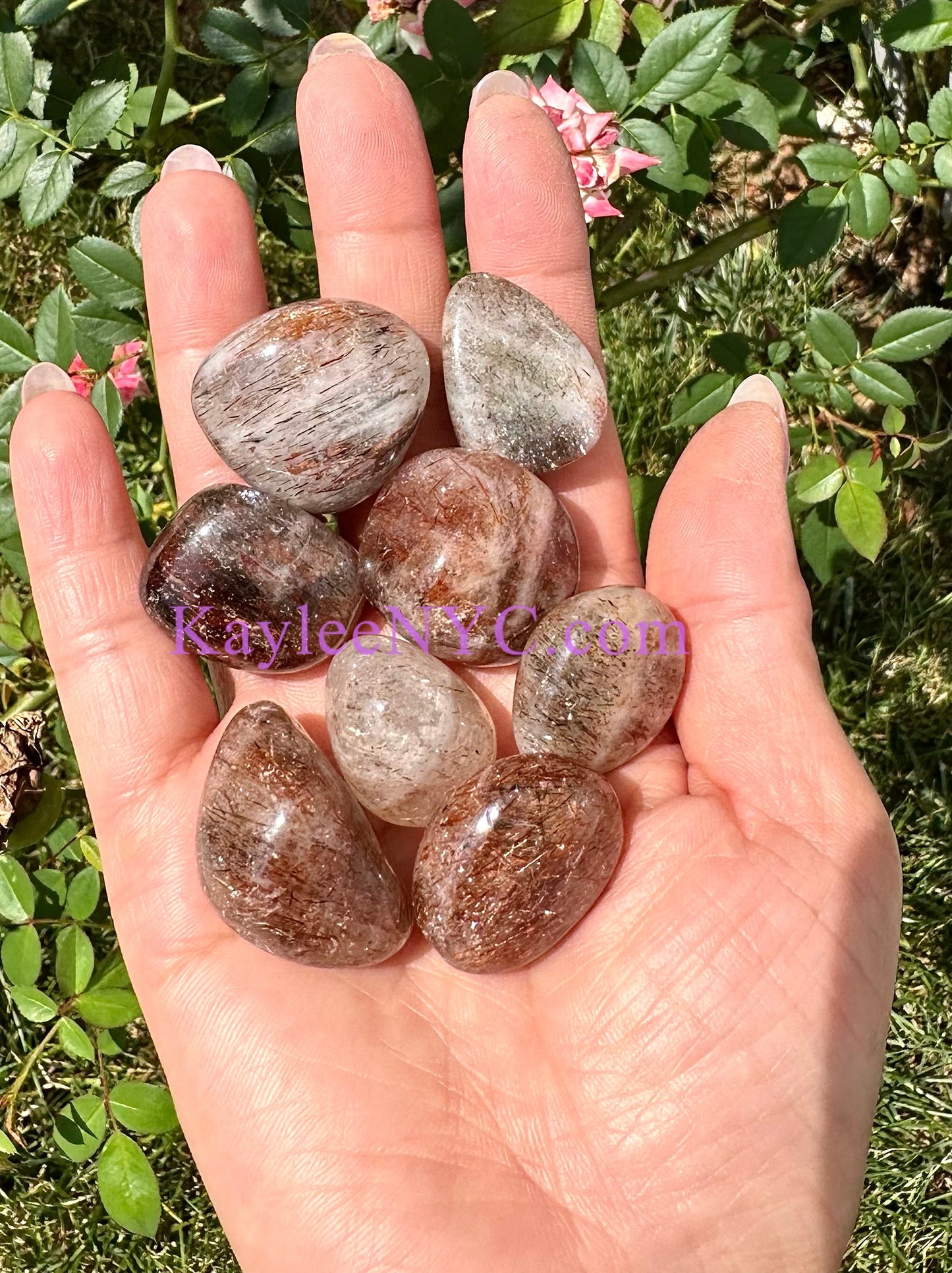 2 lbs Natural Rutilated Quartz Tumble