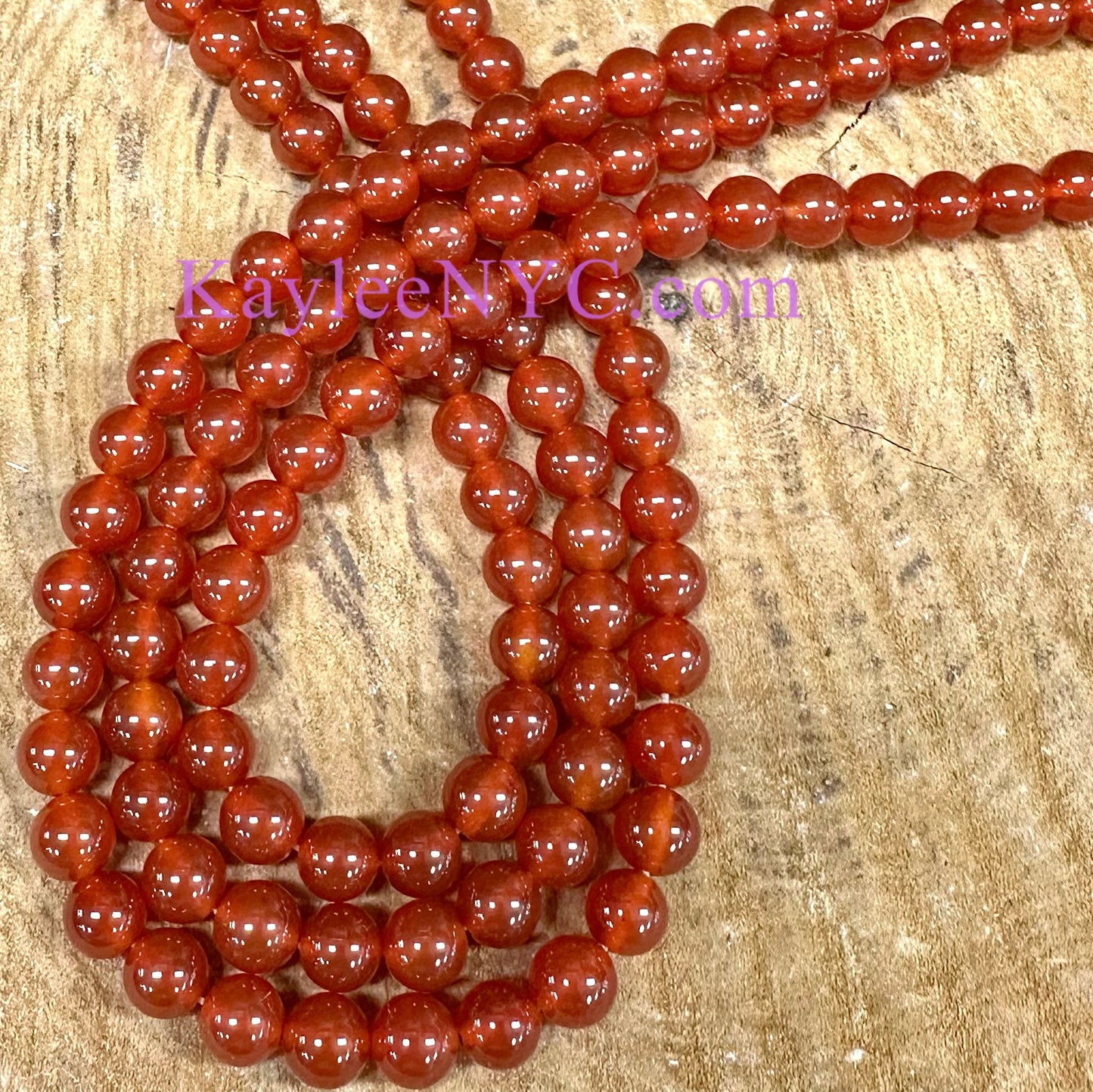 3 strands 8mm Natural Carnelian Beads