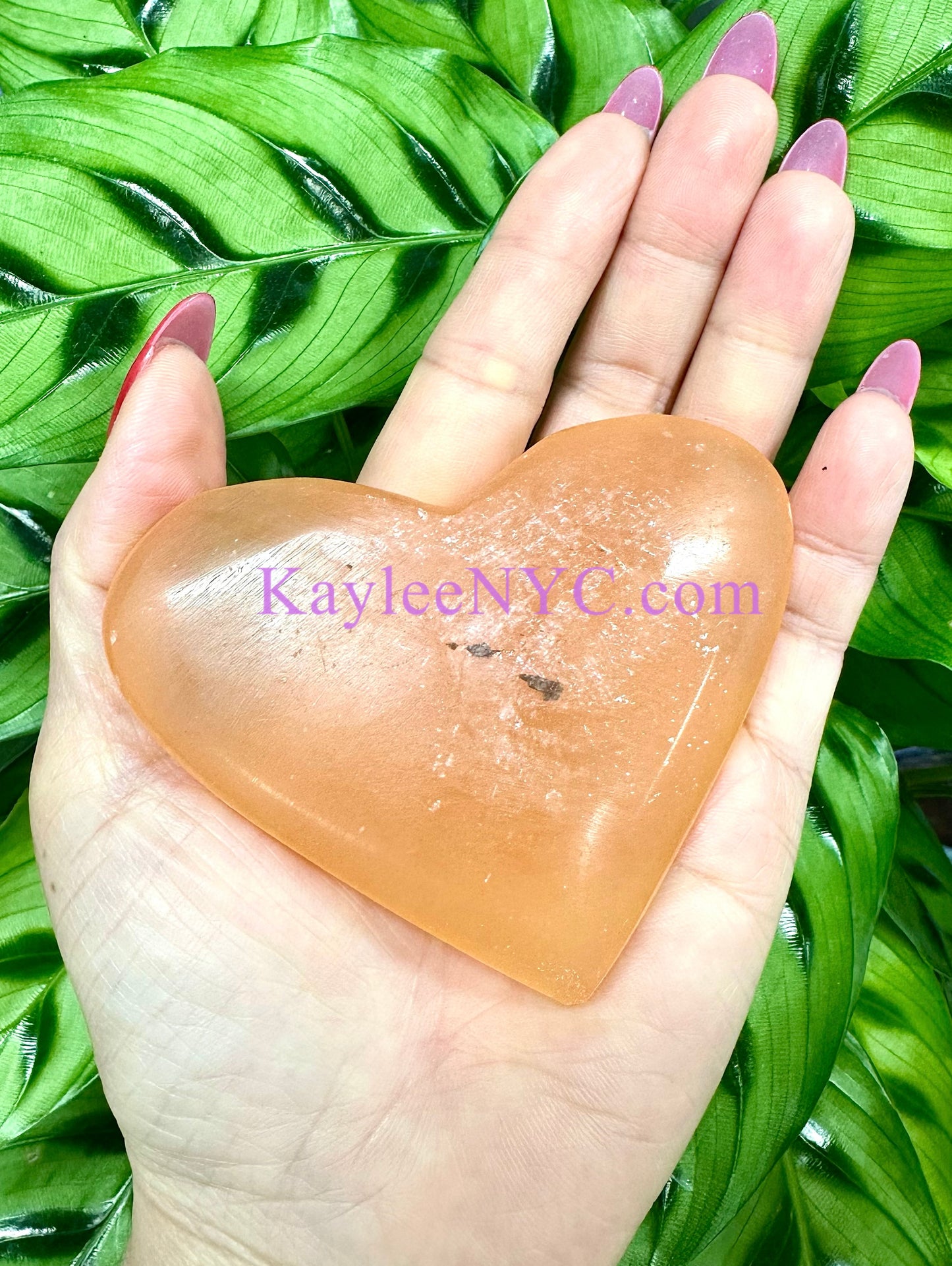 Wholesale Lot 12 pcs Natural Peach Selenite aka Satin Spar Heart Healing Energy