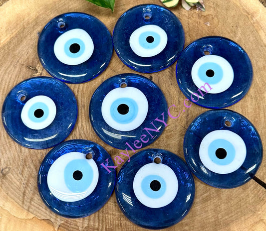 Wholesale Lot 8 Pcs Evil Eye Glass Ornaments Hand Blown