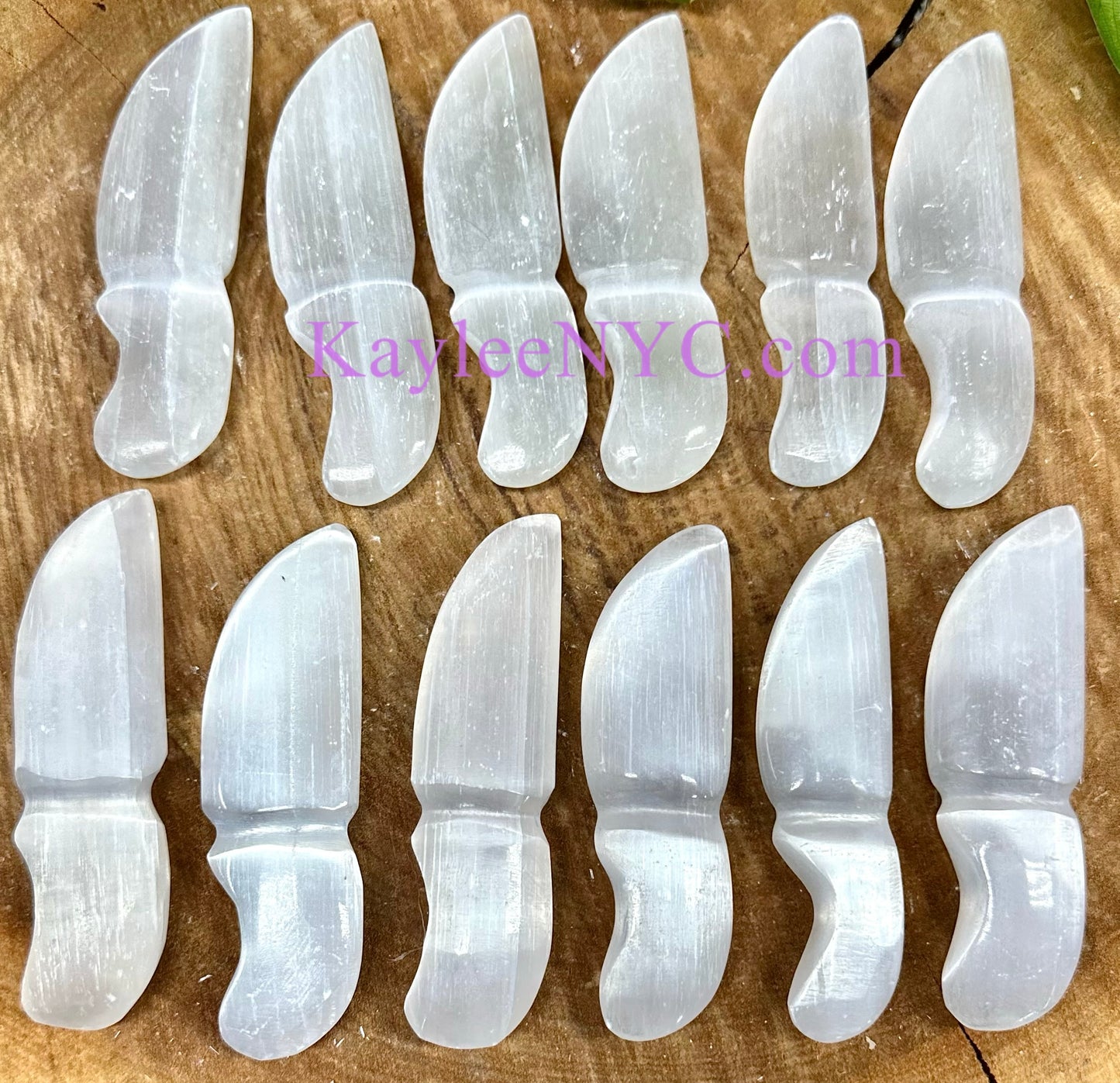 Wholesale Lot 12 pcs Natural Selenite aka Satin Spar Knife ~10cm