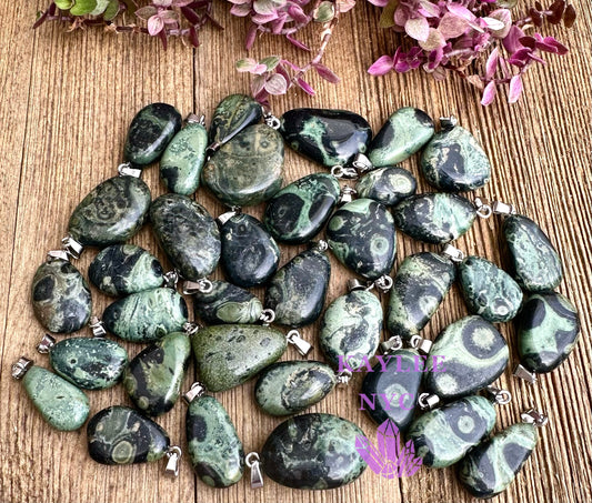 36 PCs Natural Kambaba Jasper Crystal Pendant