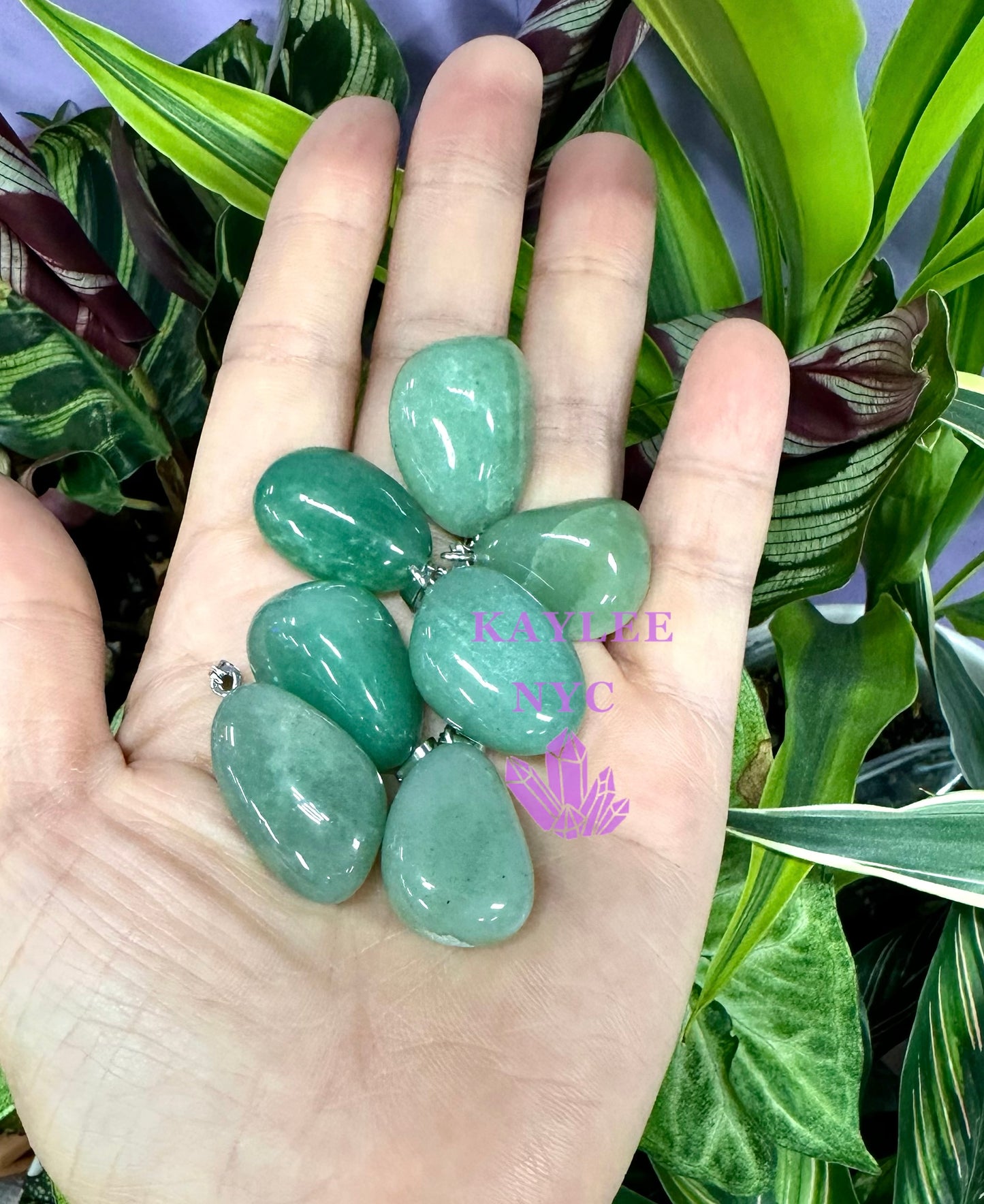 36 PCs Natural Aventurine Crystal Pendant