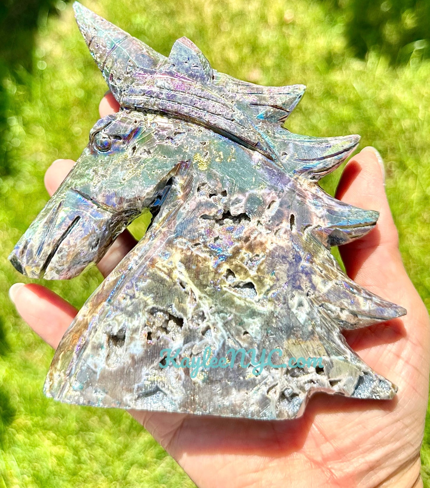 3 PCs Aura Sphalerite Unicorns Crystals Healing Energy