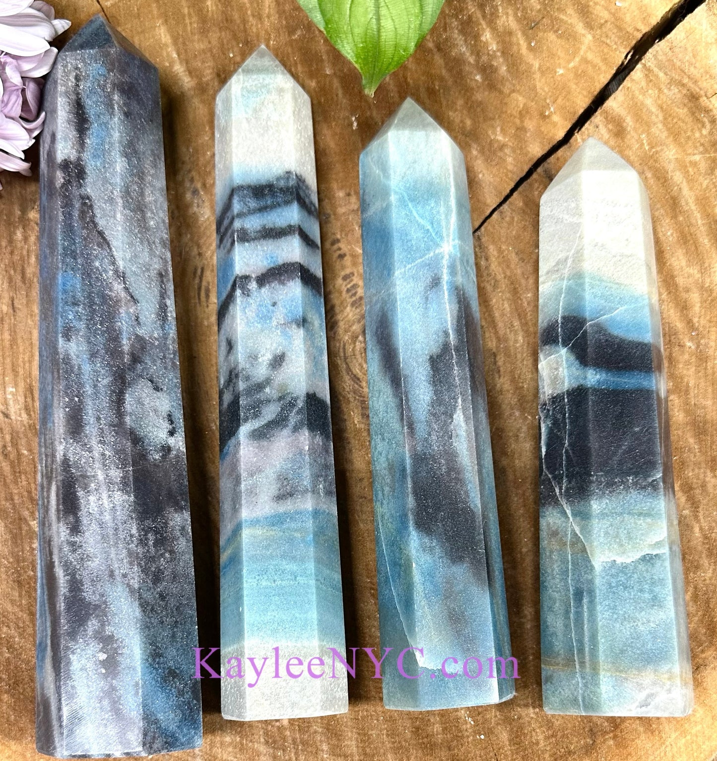 4 PCs large Natural Trolleite Obelisk Tower