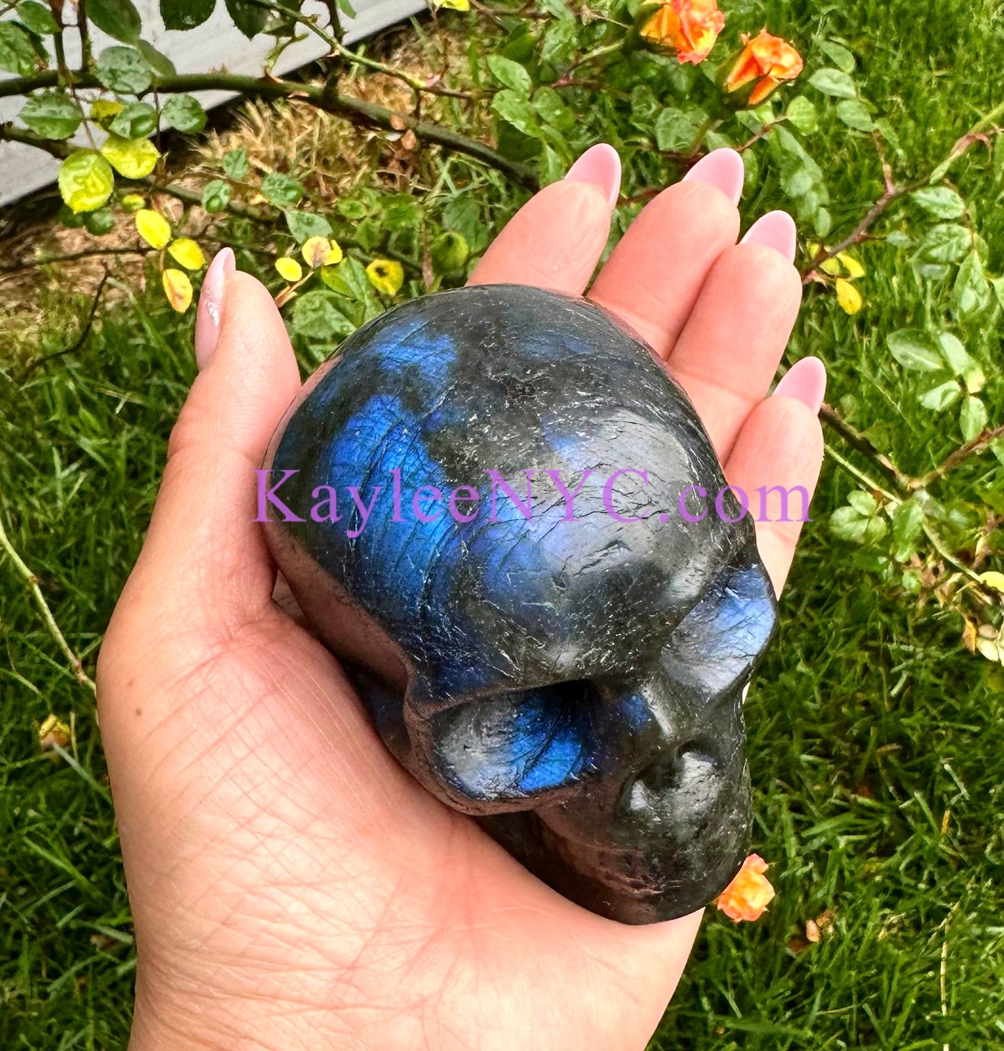 6 PCs Natural Labradorite Crystal Skull