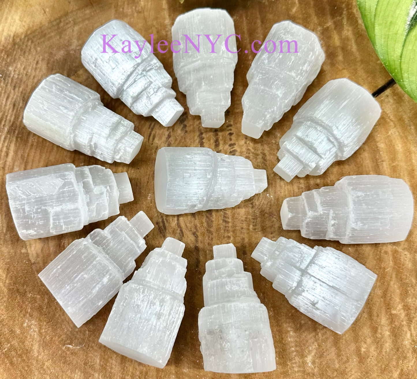 Wholesale Lot 12 pcs 6cm Natural Selenite aka Satin Spar Cylinder Crystal Healing Energy