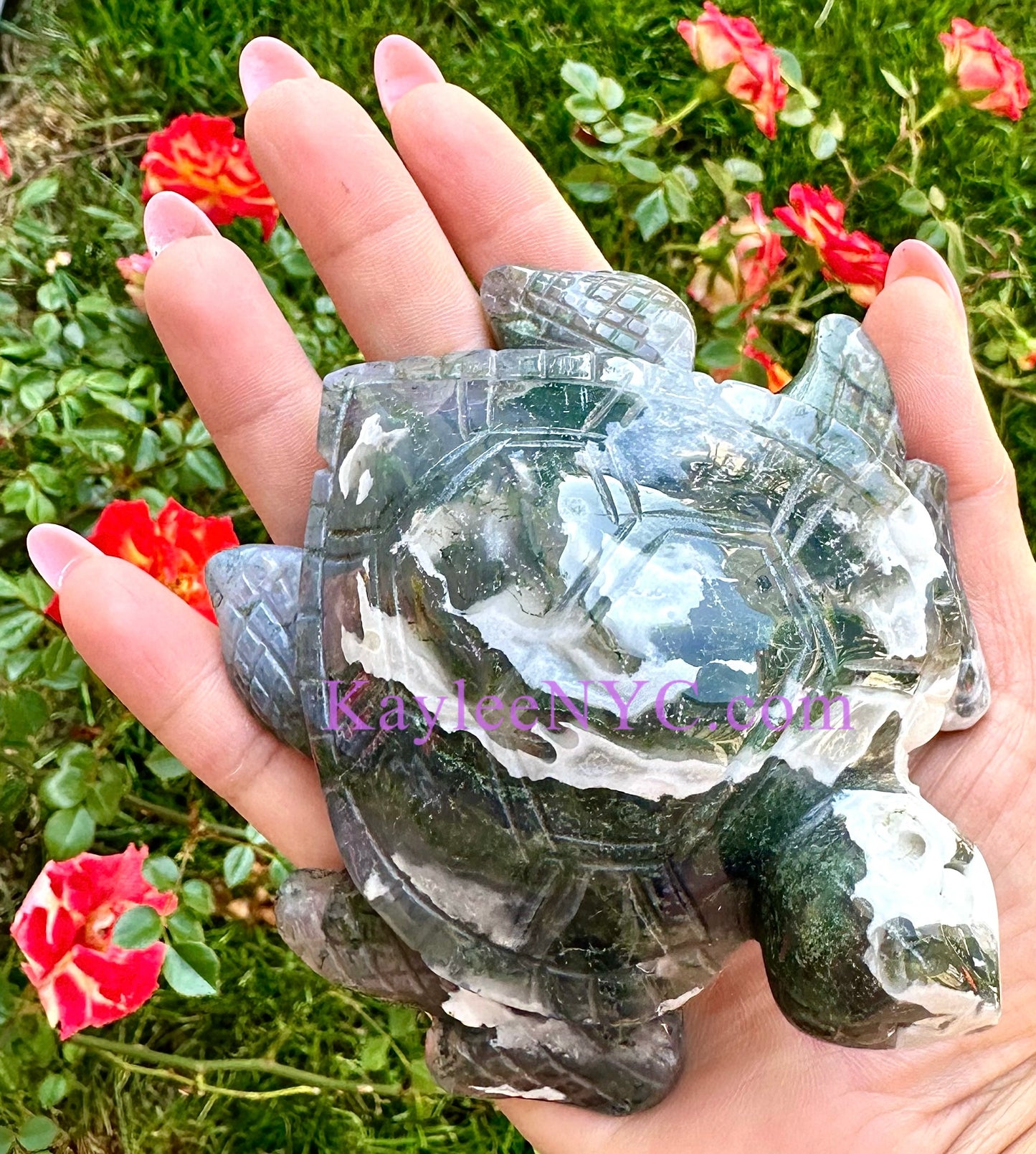 Wholesale lot 4Pcs Natural Moss Agate Crystal Healing Energy