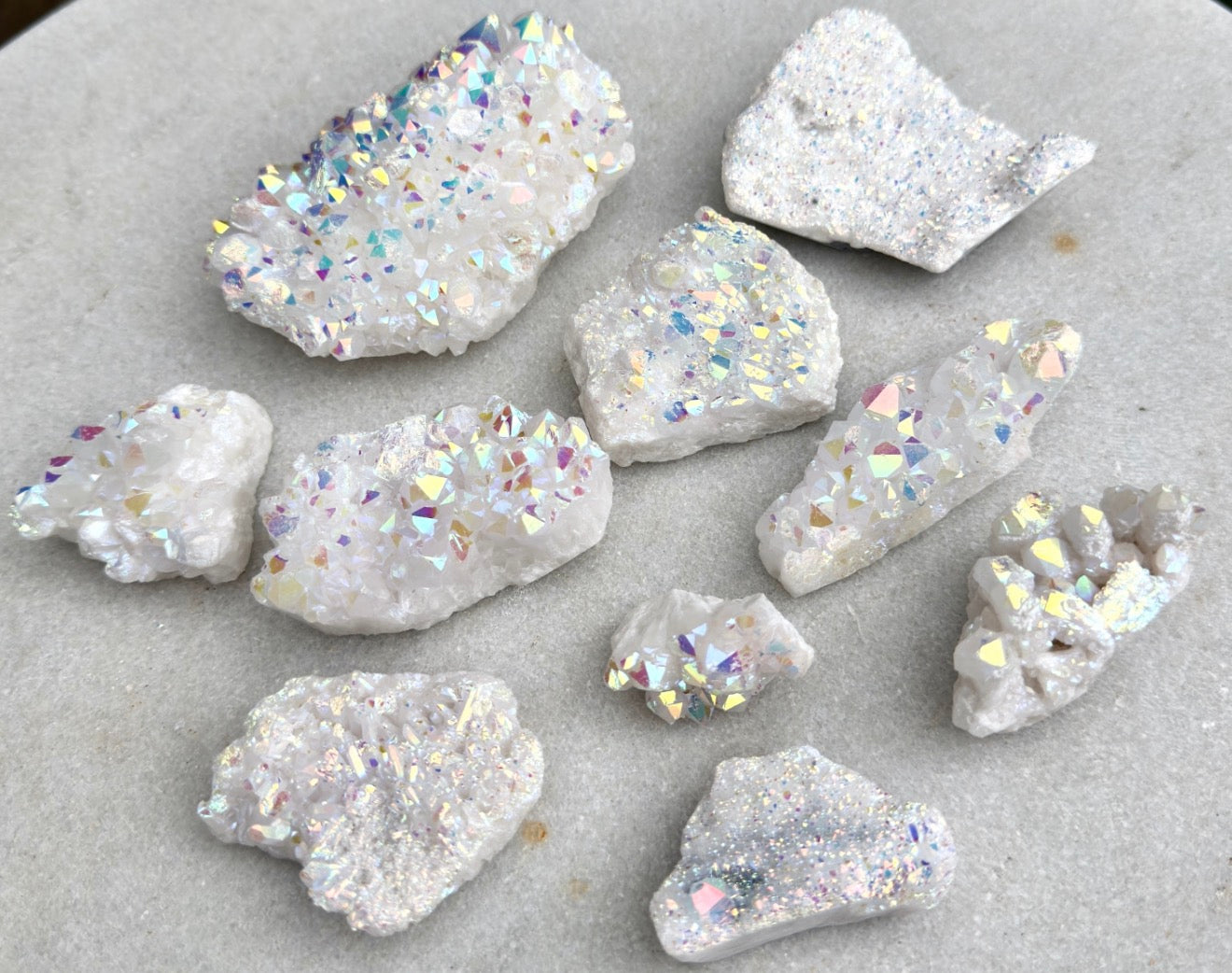 Wholesale Lot 2 Lbs Angel Aura Quartz Cluster Crystal Raw Nice Quality