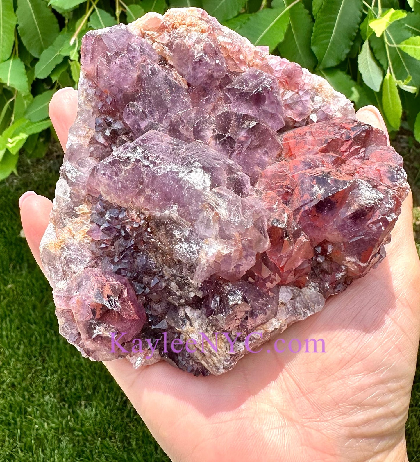 4-5 pcs Natural Alien Amethyst Mineral Specimen aka Hematite Included Amethyst