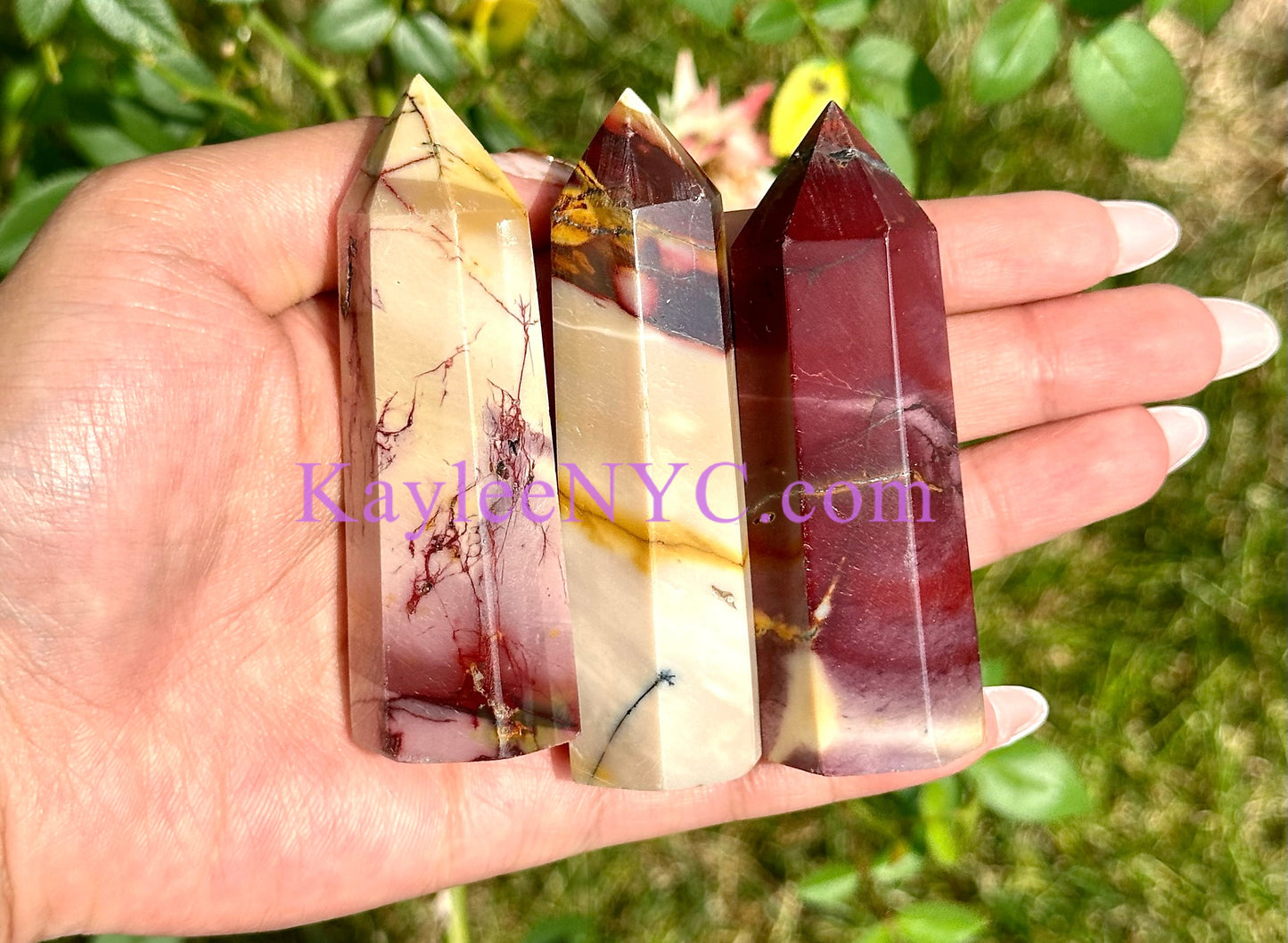 1 lb Natural Mookaite Jasper Obelisk Tower Crystals Healing Energy