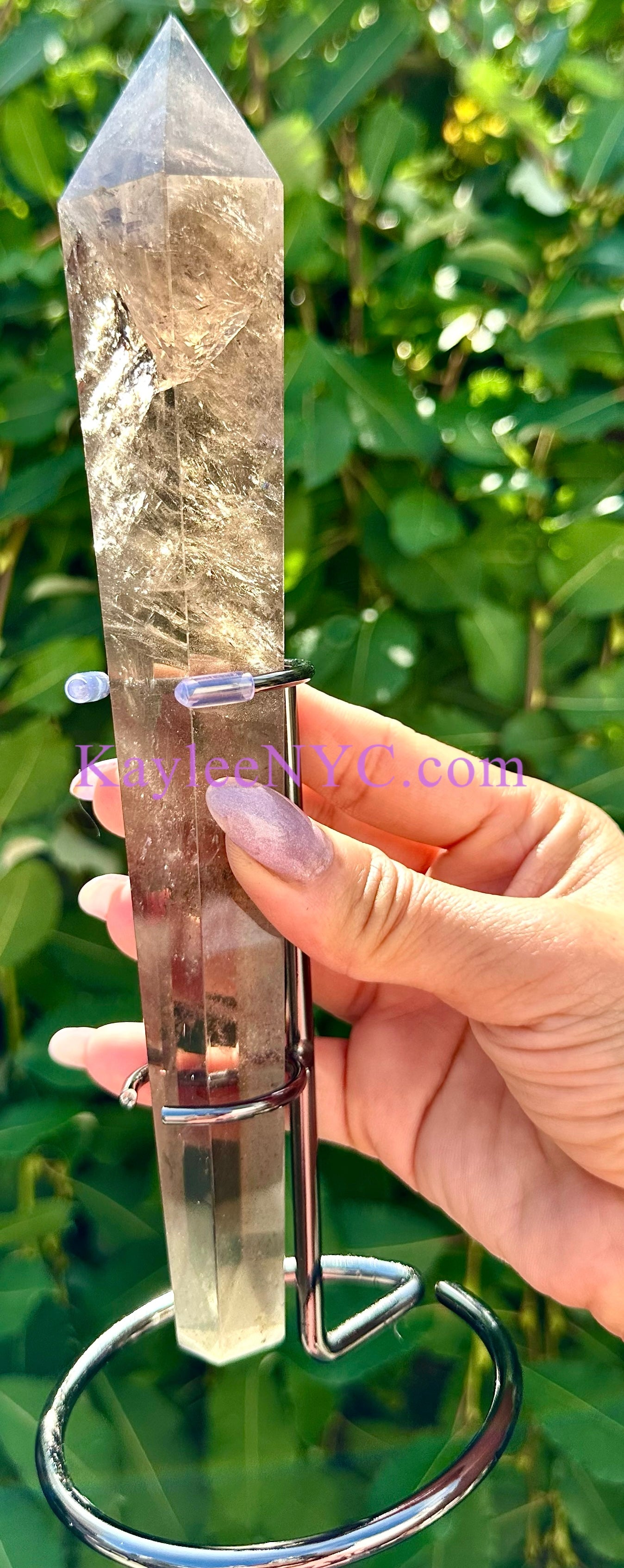 Wholesale Lot 3 pcs Natural Smoky Quartz Septer w stand Crystal Energy