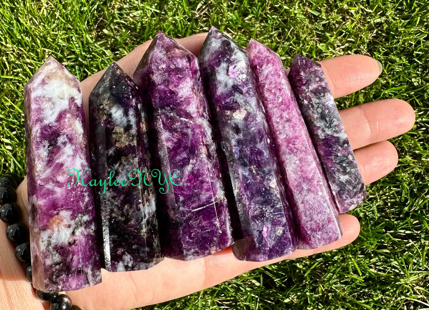 Wholesale Lot 1 lb Natural Lepidolite Mica Obelisk Tower Point Crystal Healing