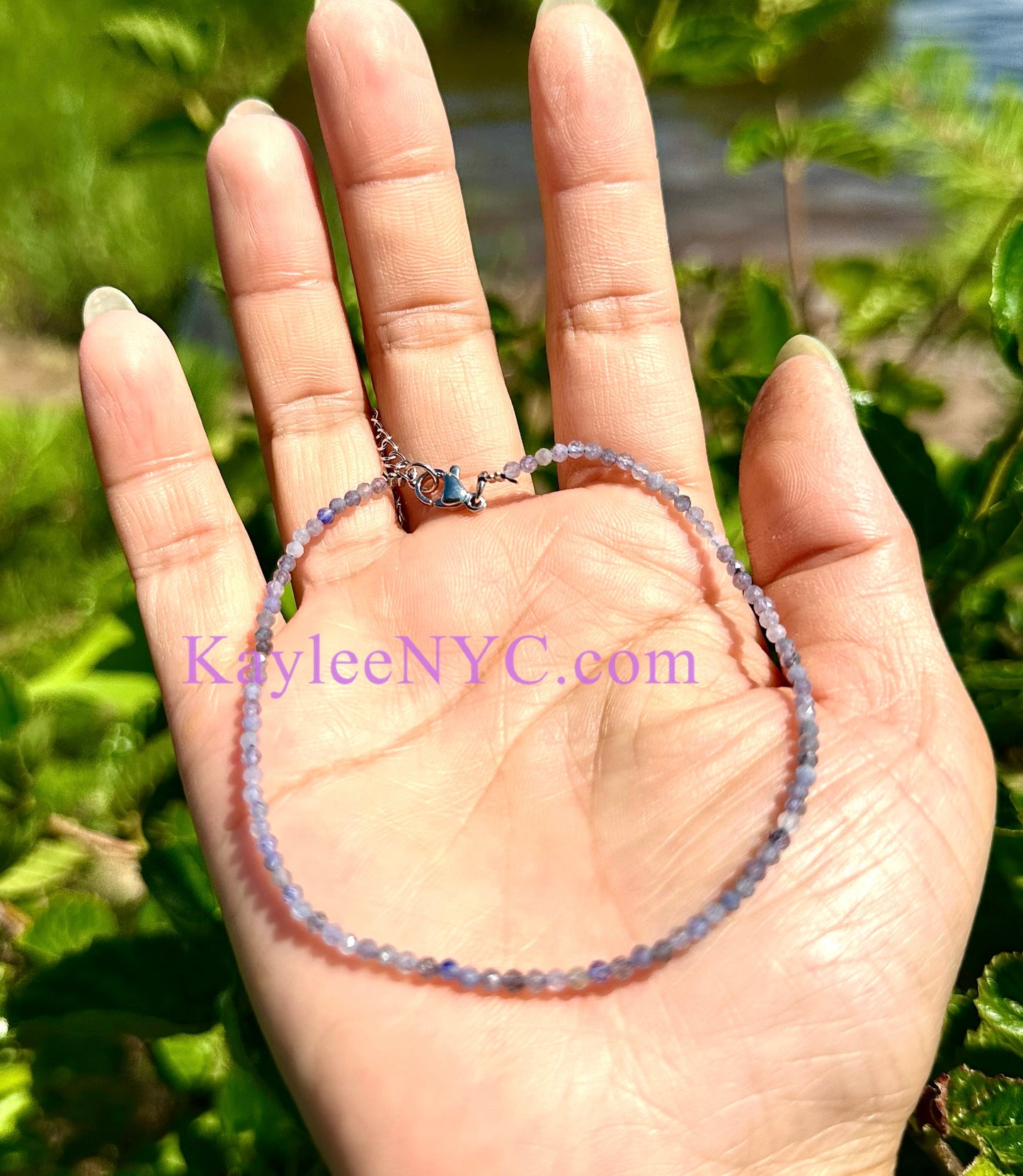 6 PCs 2mm Natural Tanzanite Anklets Crystal Healing Energy