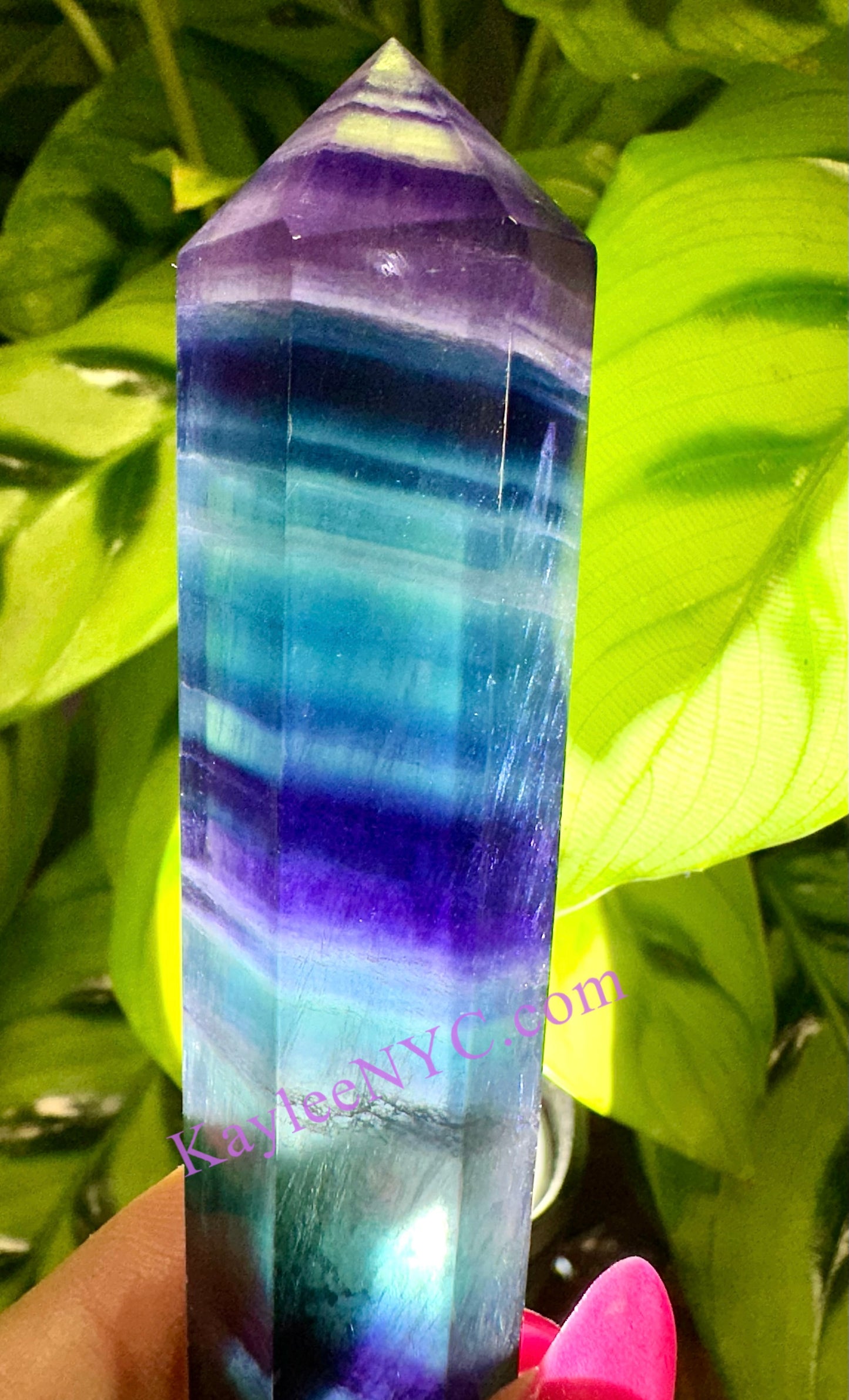 Wholesale Lot 1 Lb Natural Rainbow Fluorite Double Terminated Point Crystal Healing Energy