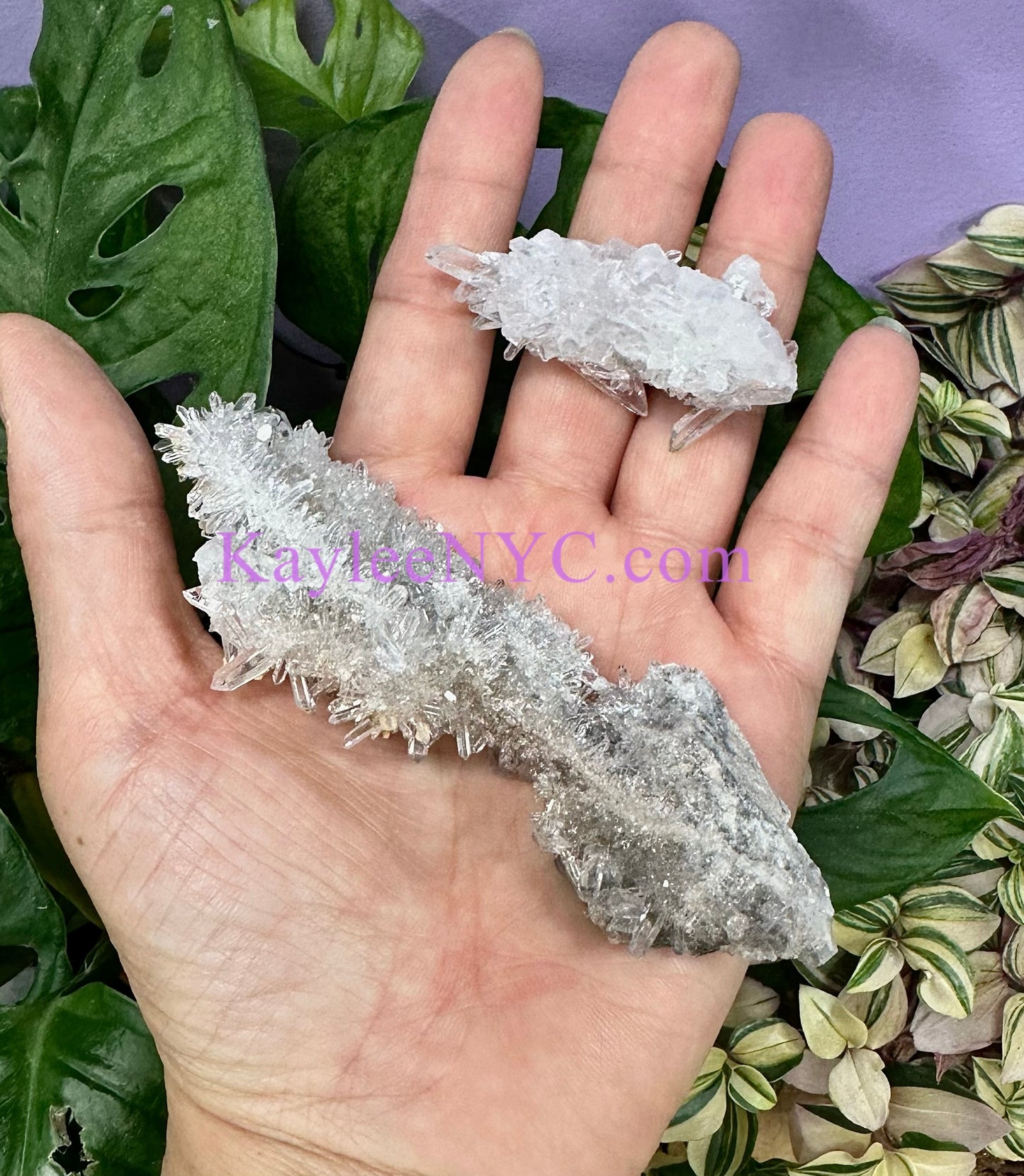 3 PCs Natural Clear Quartz Cluster Crystal Raw